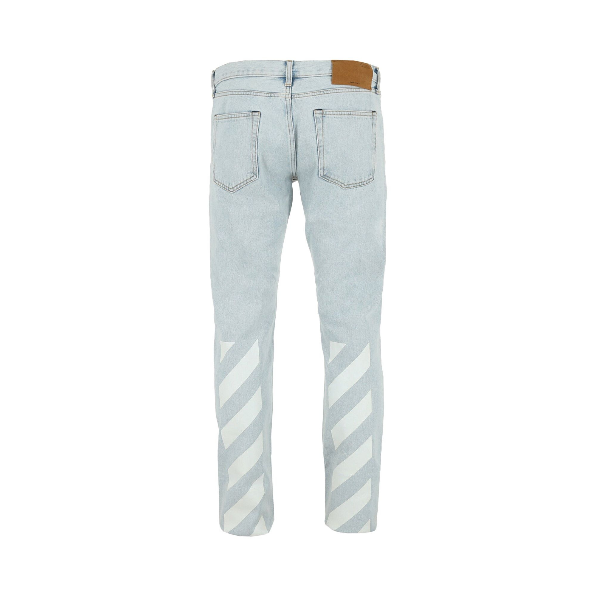 Off-White Diag Tab Slim Jeans 'Bleach Blue' - 2