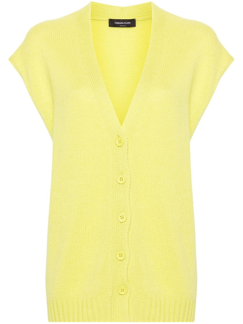 V-neck cashmere vest 1
