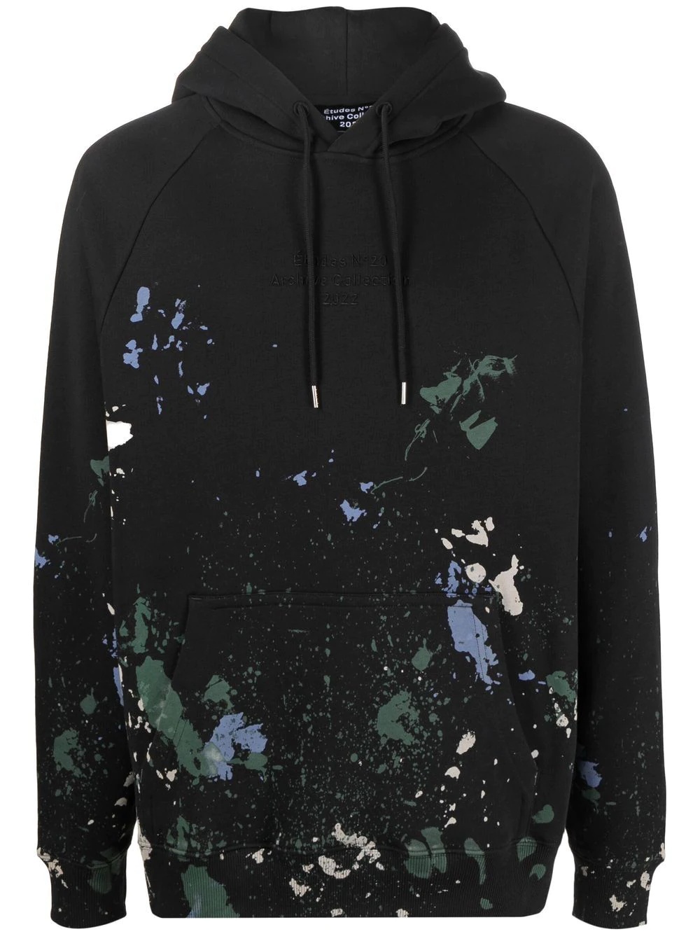 Etude paint splatter detailed hoodie REVERSIBLE