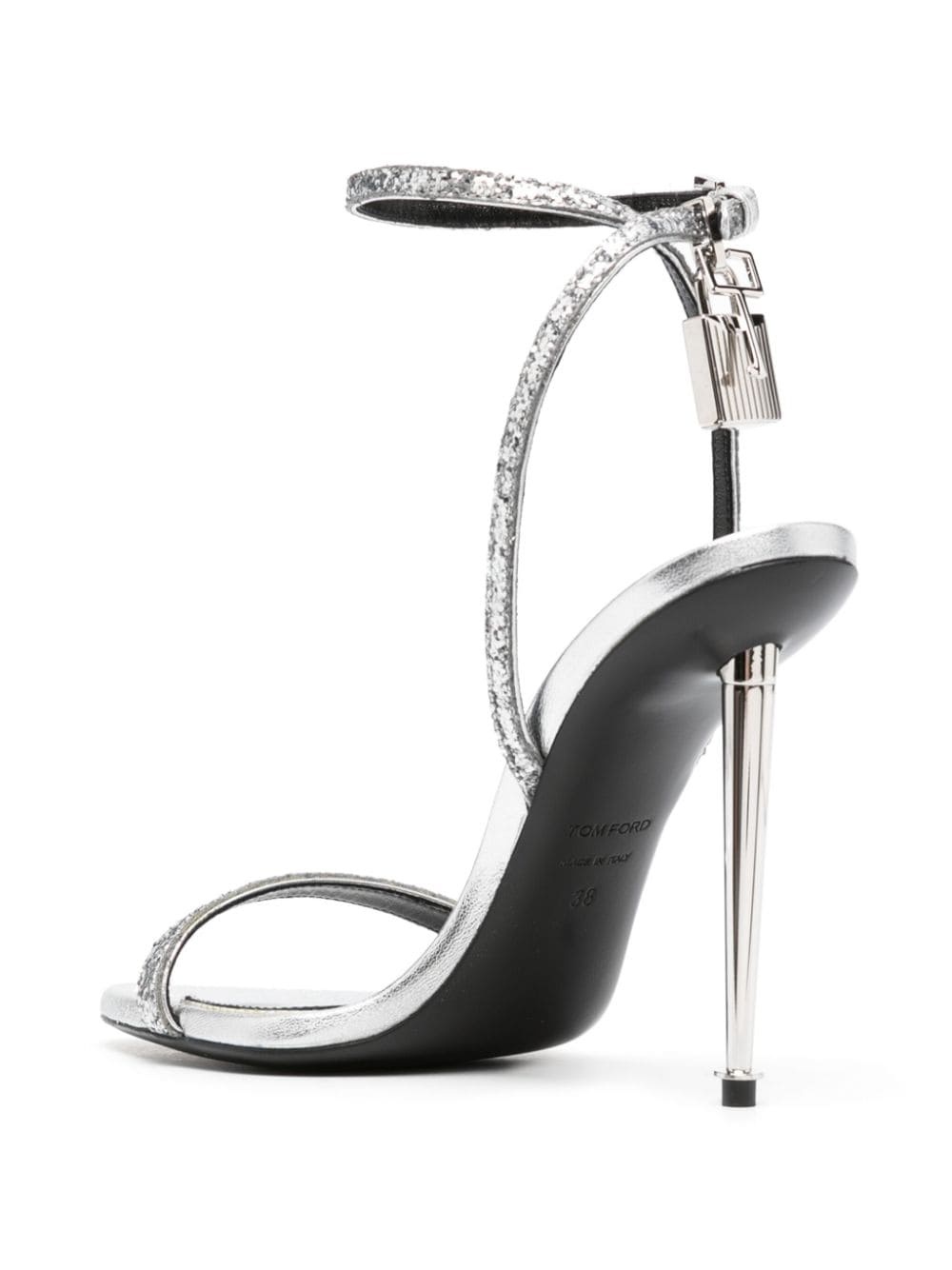 Padlock 110mm crystal-embellished sandals - 3