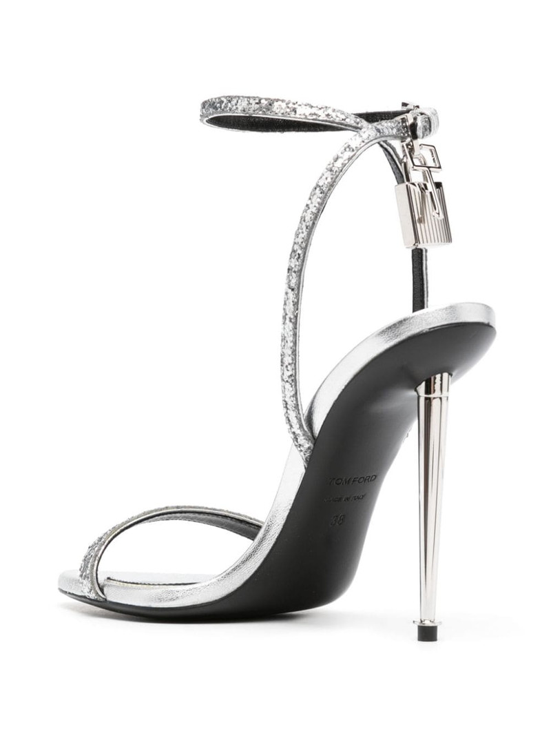 Padlock 110mm crystal-embellished sandals 3