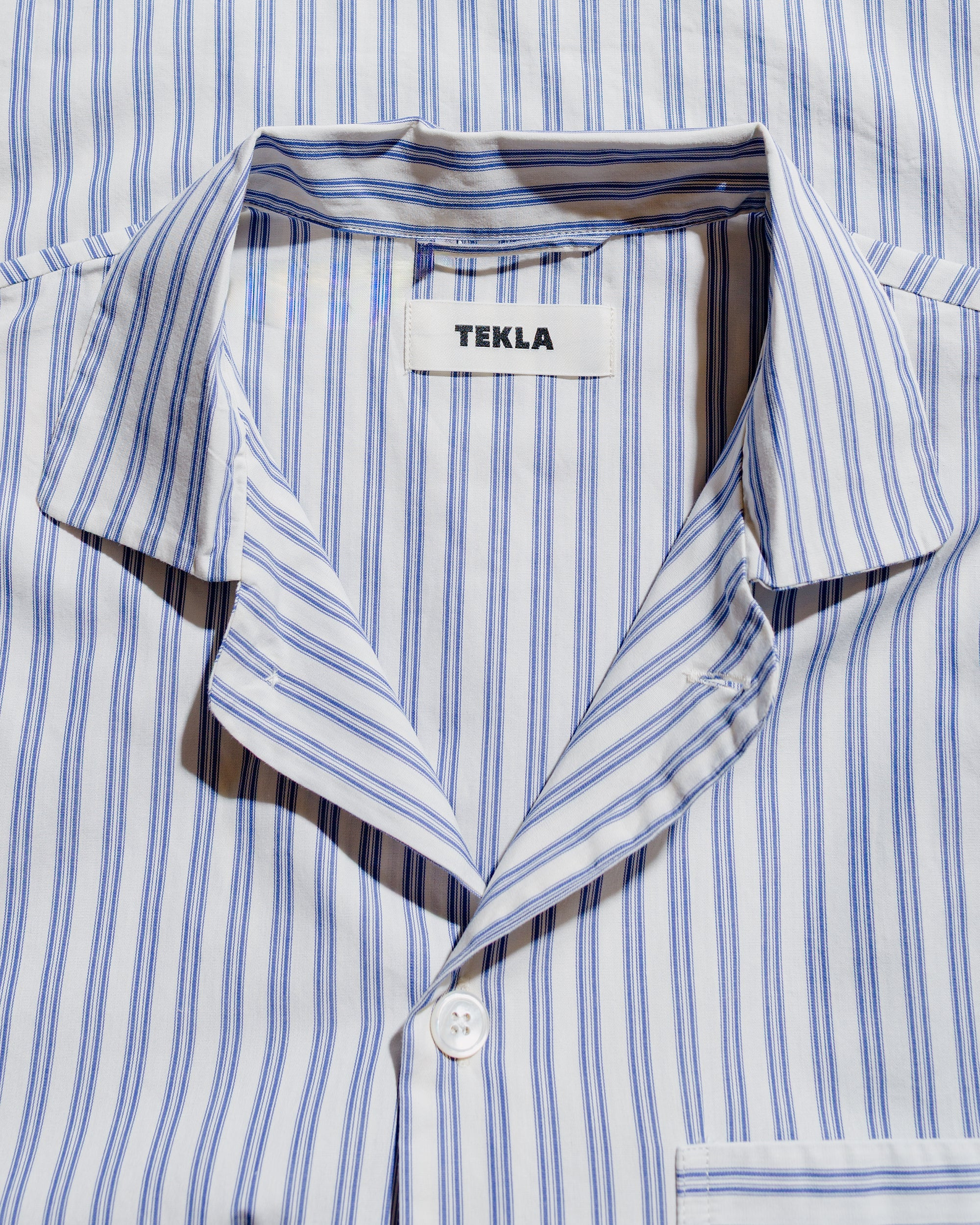 Tekla Poplin Pyjama Shirt Skagen Stripes - 5
