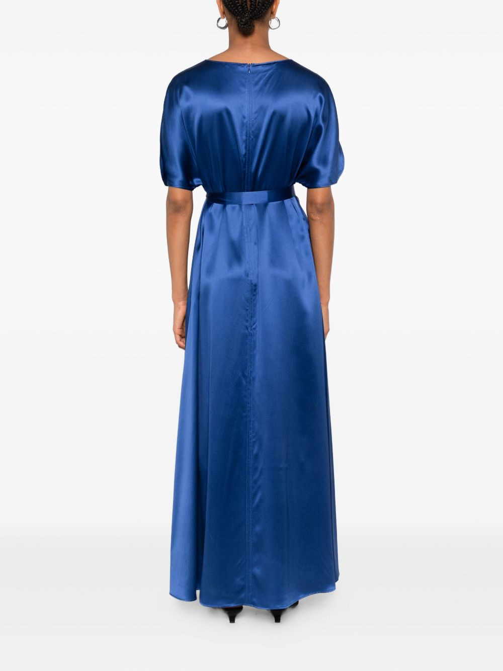 round-neck midi dress - 4