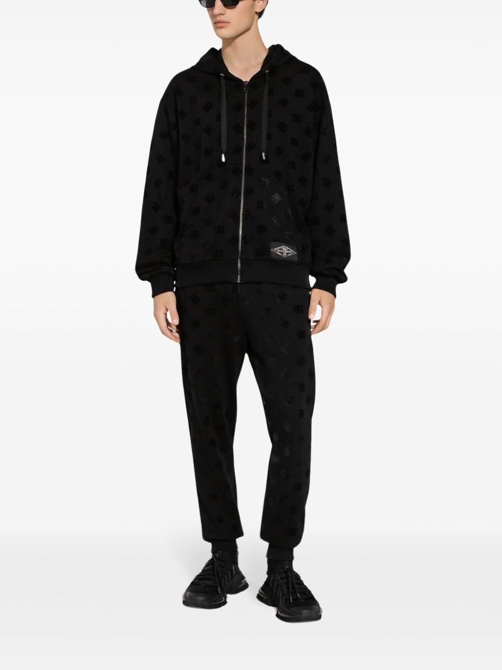 All-over-debossed logo hoodie - 2