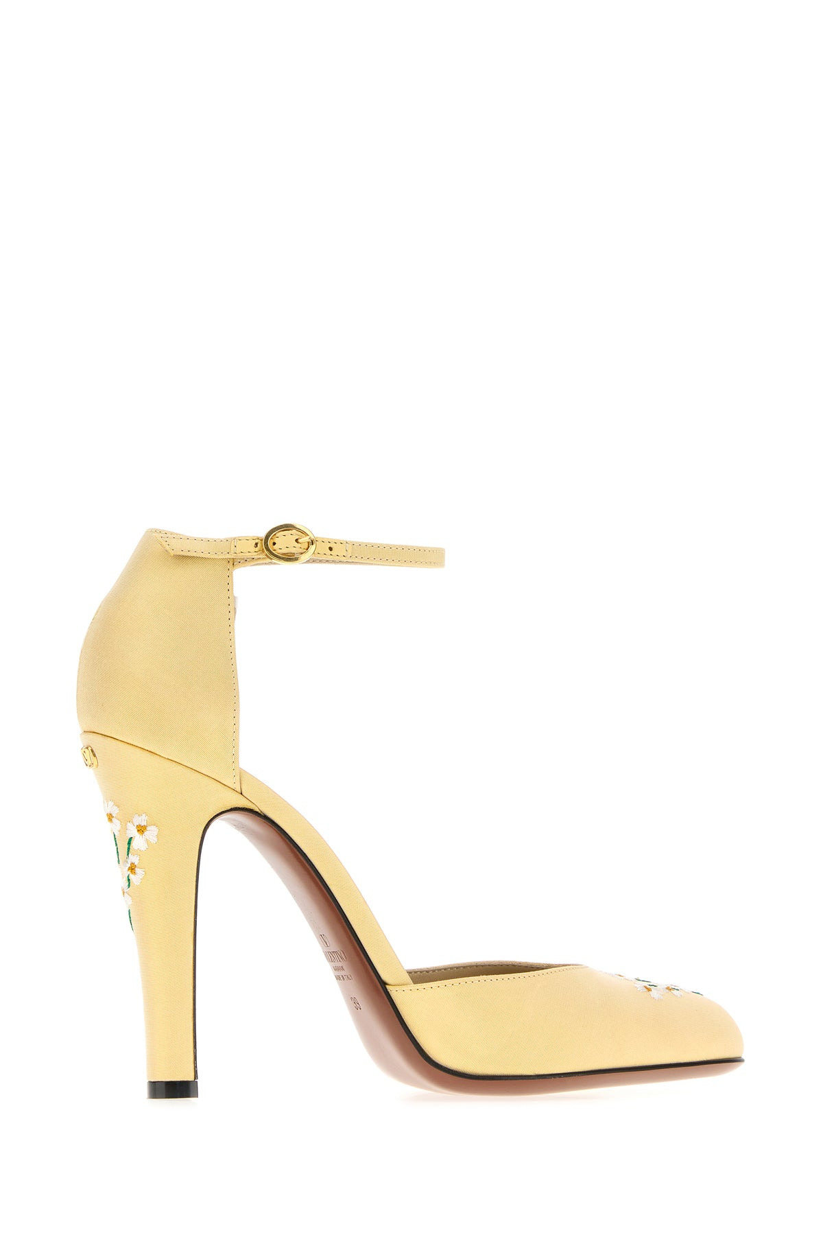 Yellow fabric Hi Dolly pumps - 3