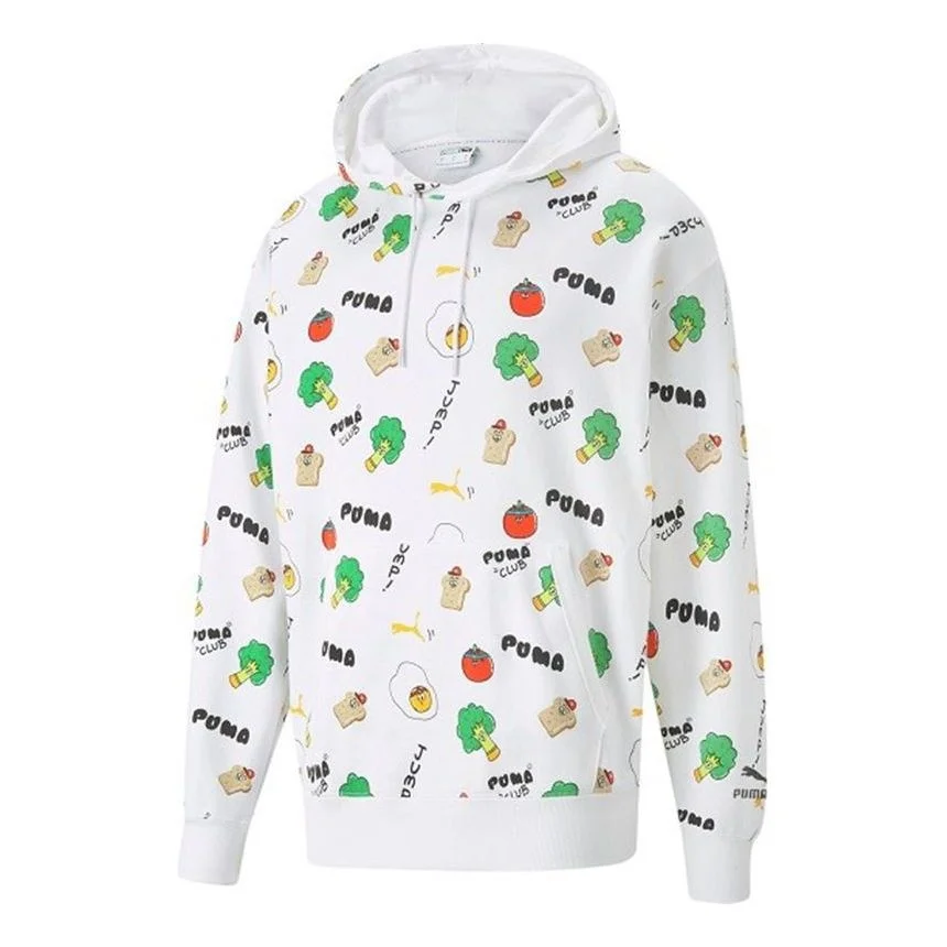 PUMA Sports Breathable Printing Running Breathable Casual Pullover White 533200-02 - 1
