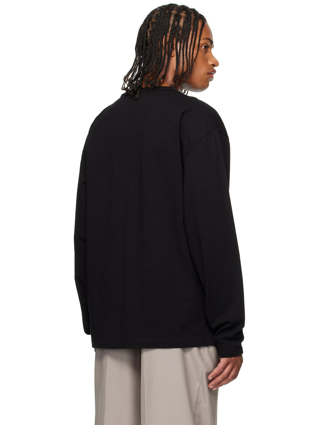 Black Boxy Long Sleeve T-shirt - 3