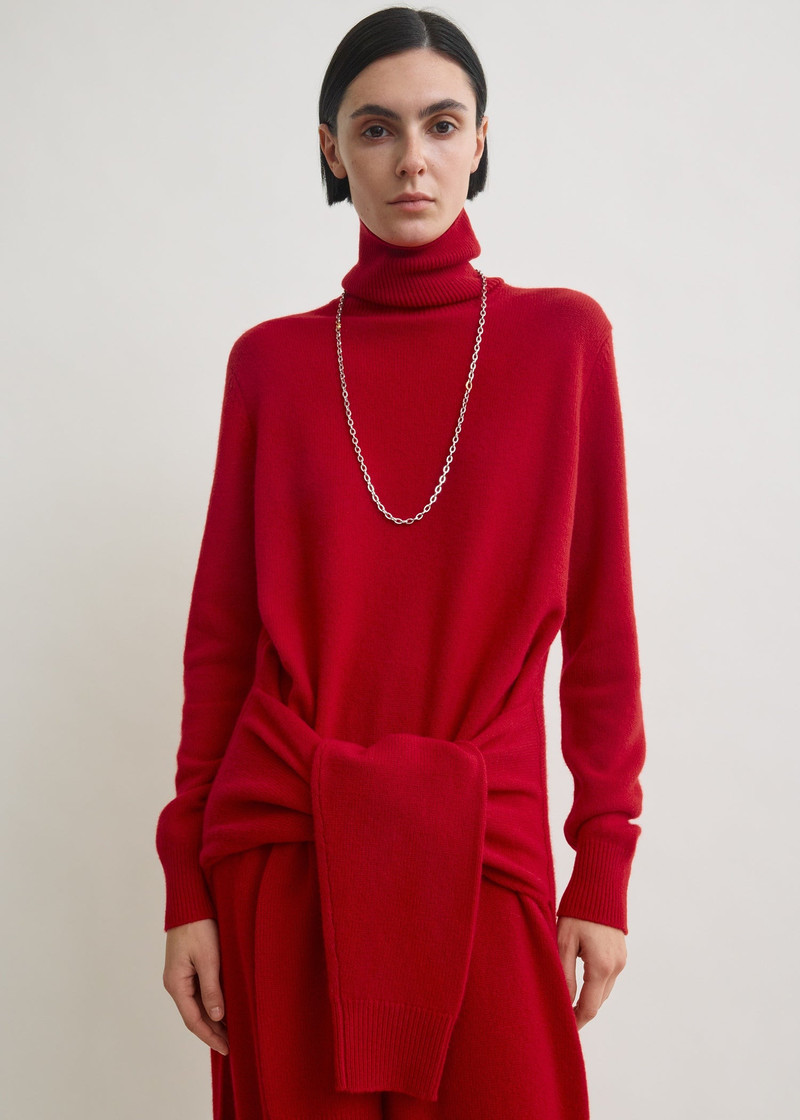 Double-sleeve turtleneck dress poppy 6