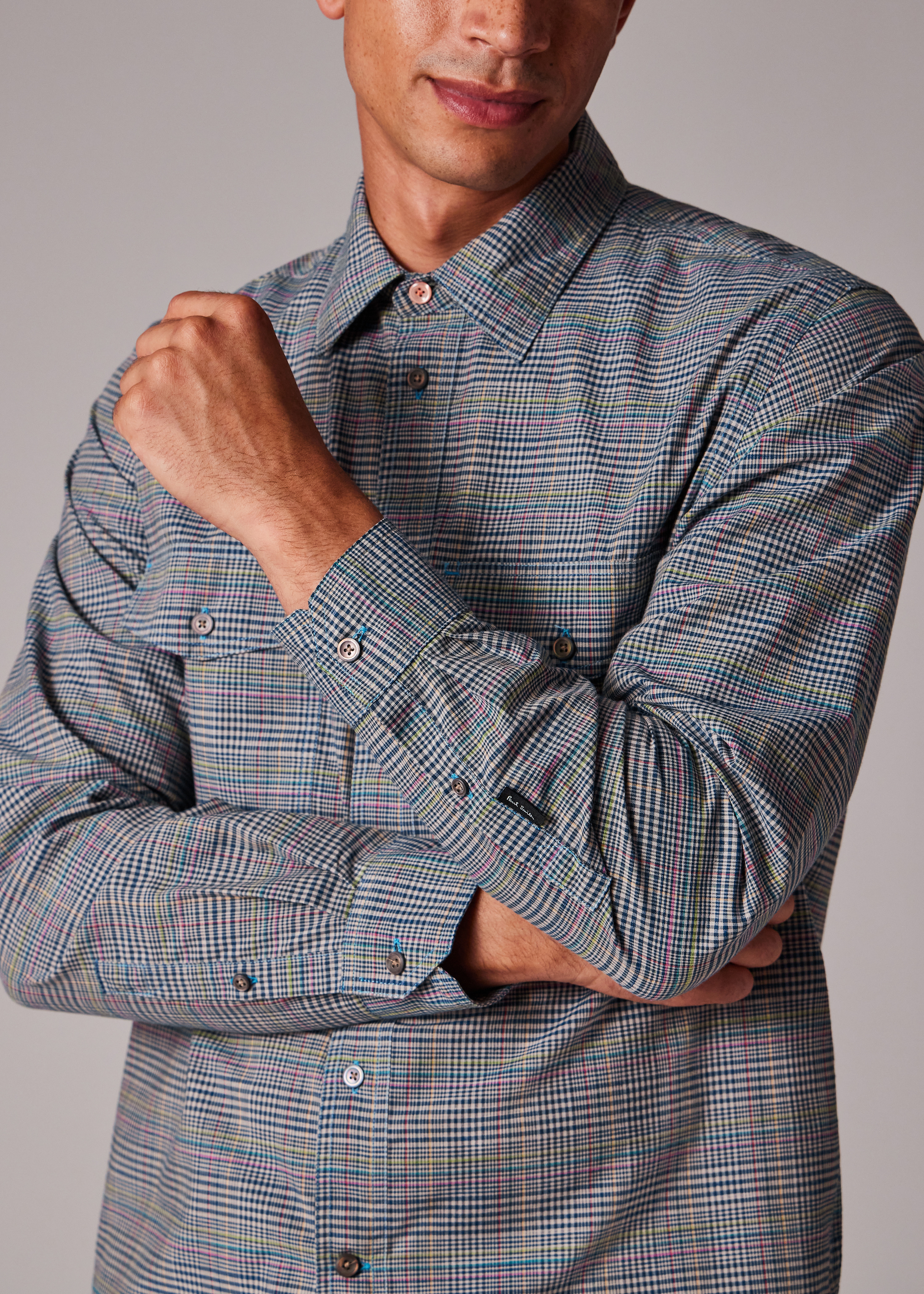Multicolour Check Cotton-Lyocell Shirt - 3