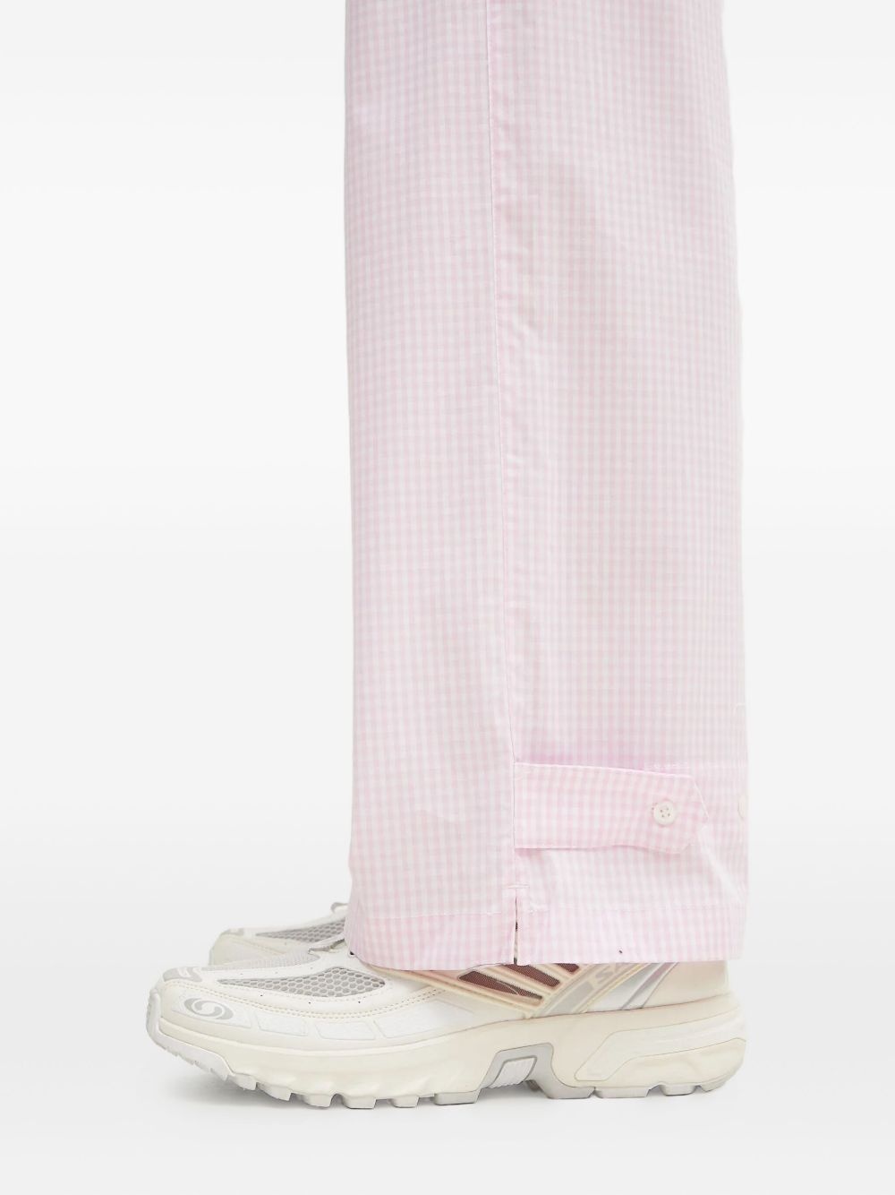 gingham-check trousers - 2