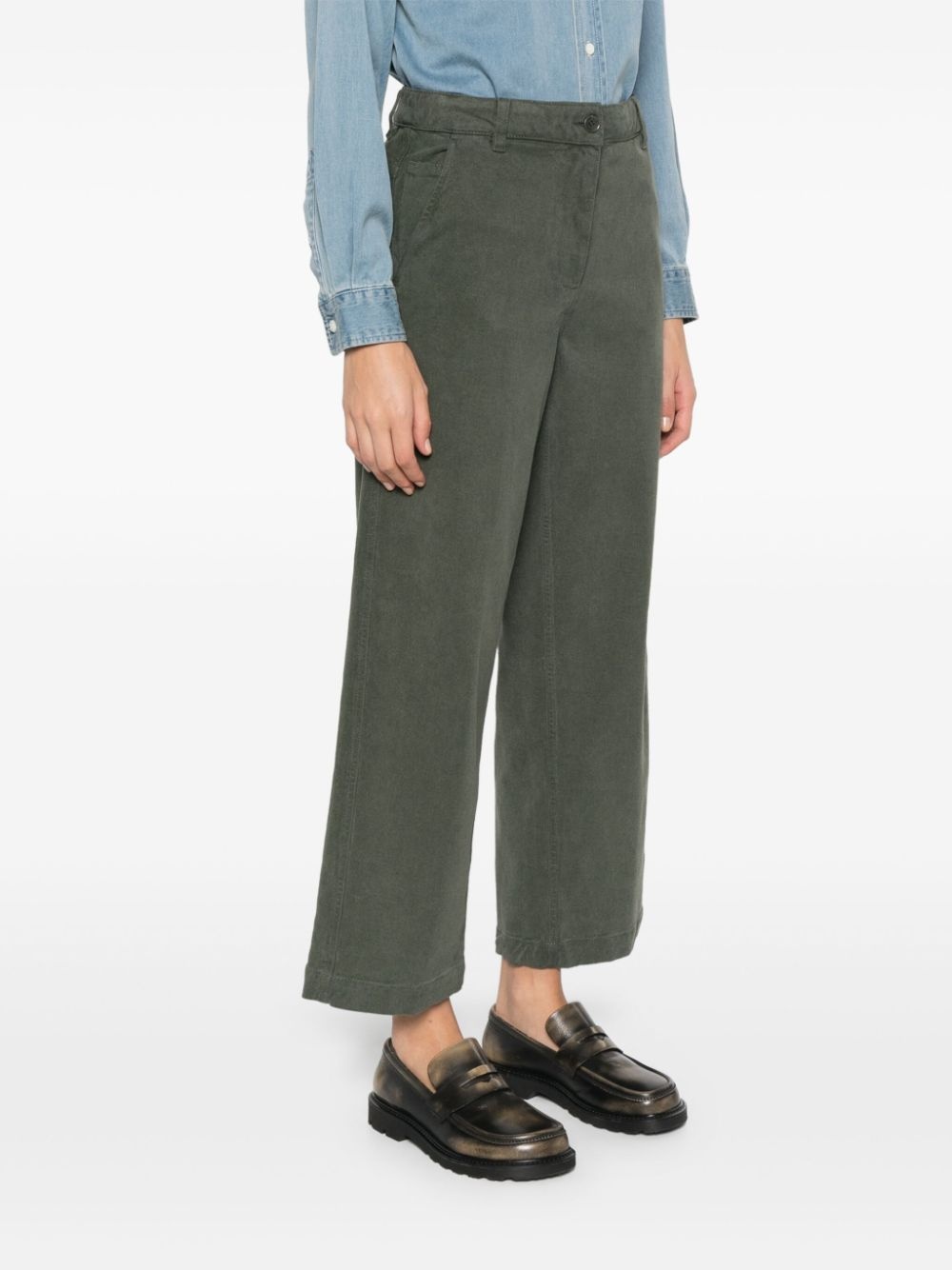twill cropped trousers - 3