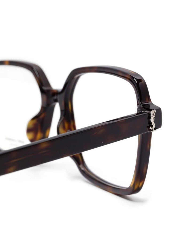 tortoiseshell-effect glasses 3