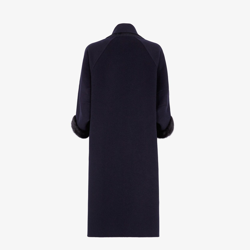 FENDI Blue cashmere coat outlook