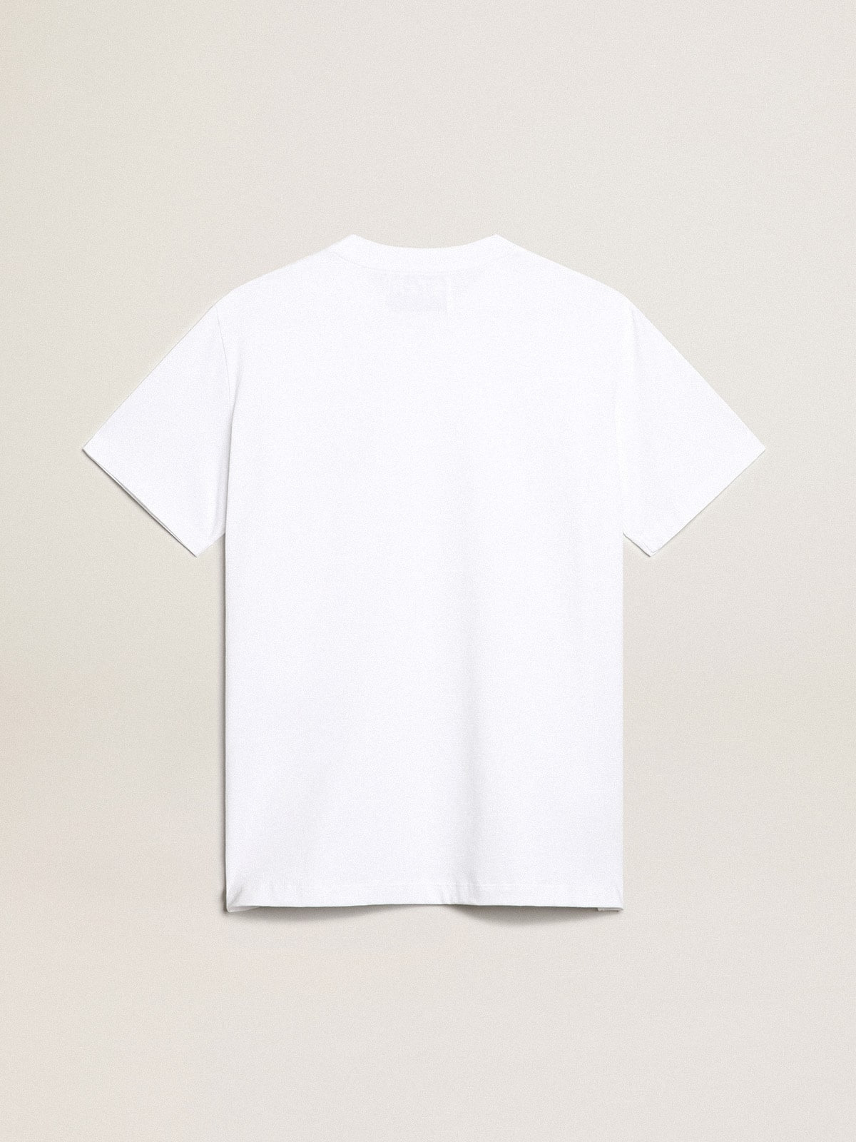Women’s white T-shirt with dark blue star on the front - 6