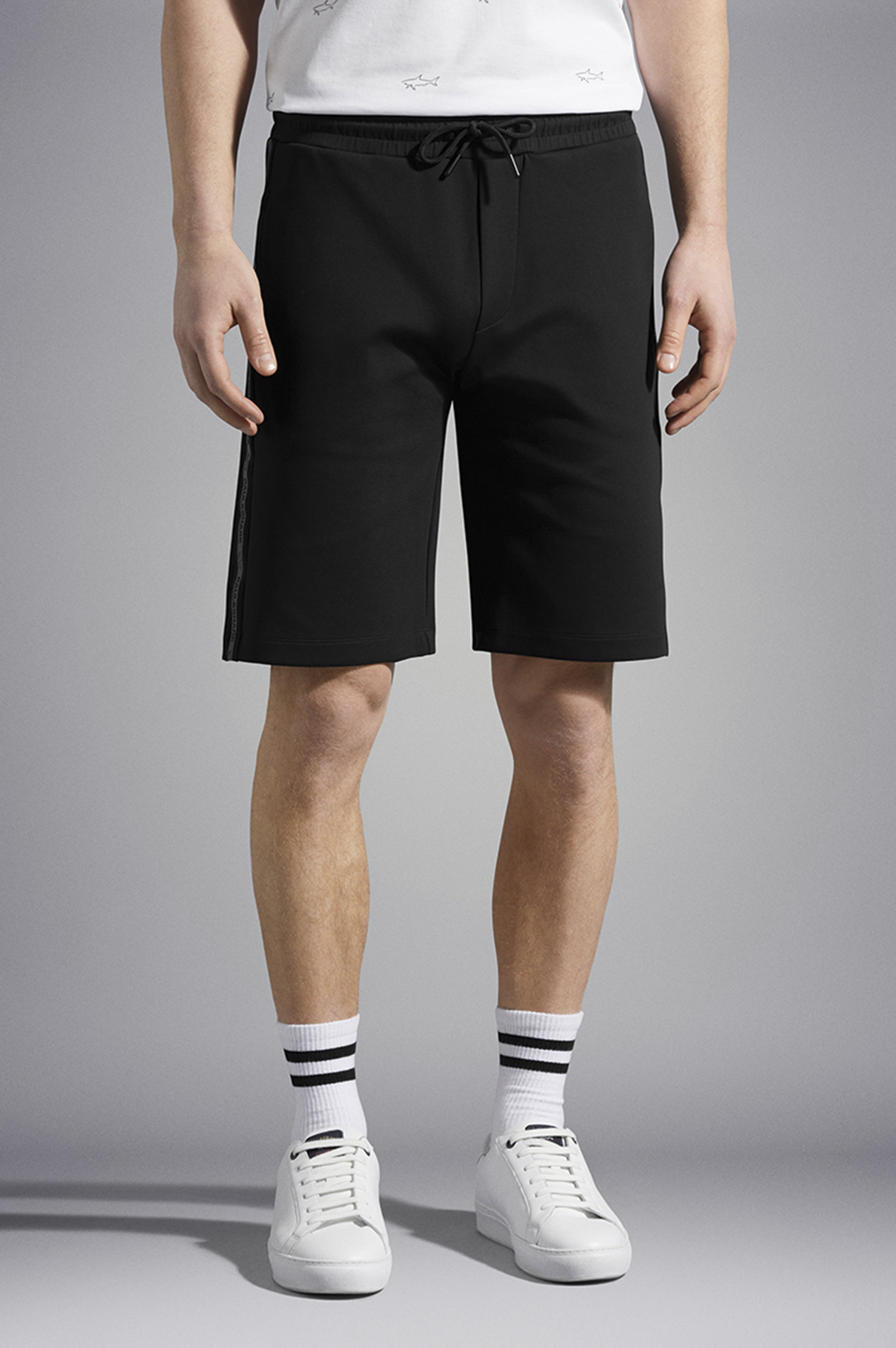 COTTON BERMUDA SHORTS WITH REFLEX PRINT - 6