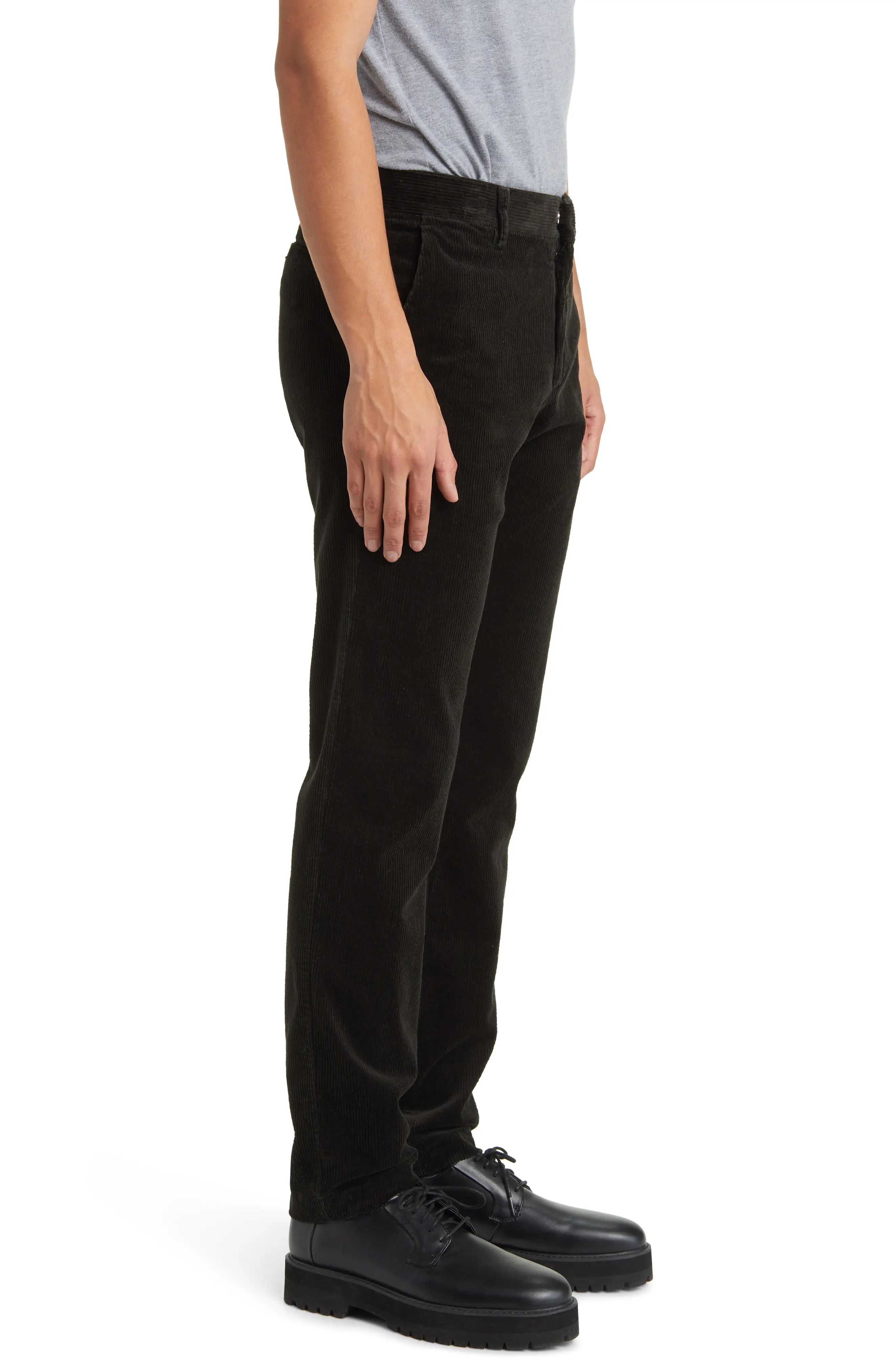 Theo 1322 Flat Front Stretch Corduroy Pants - 3