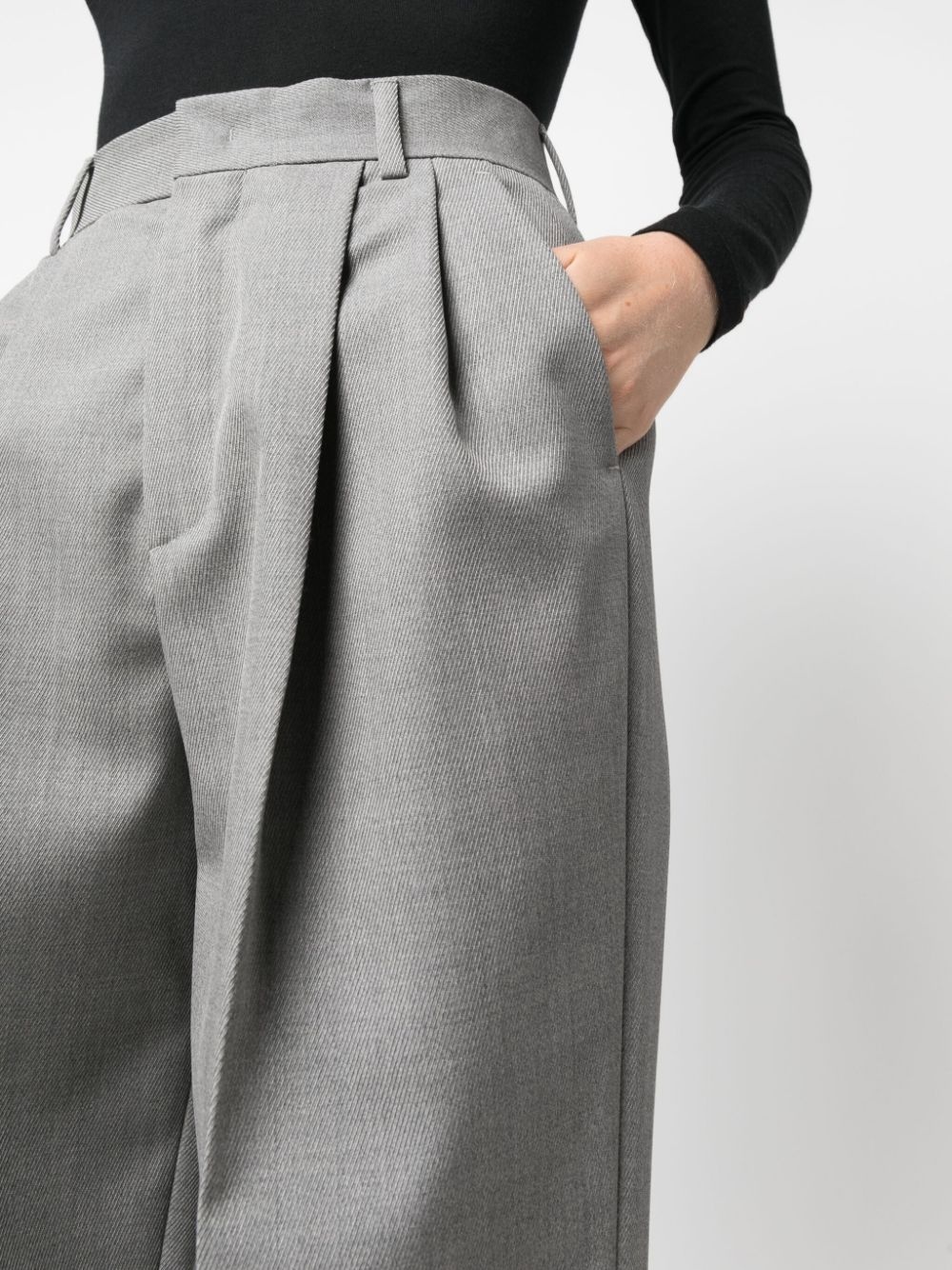 high-waist straight-leg trousers - 5