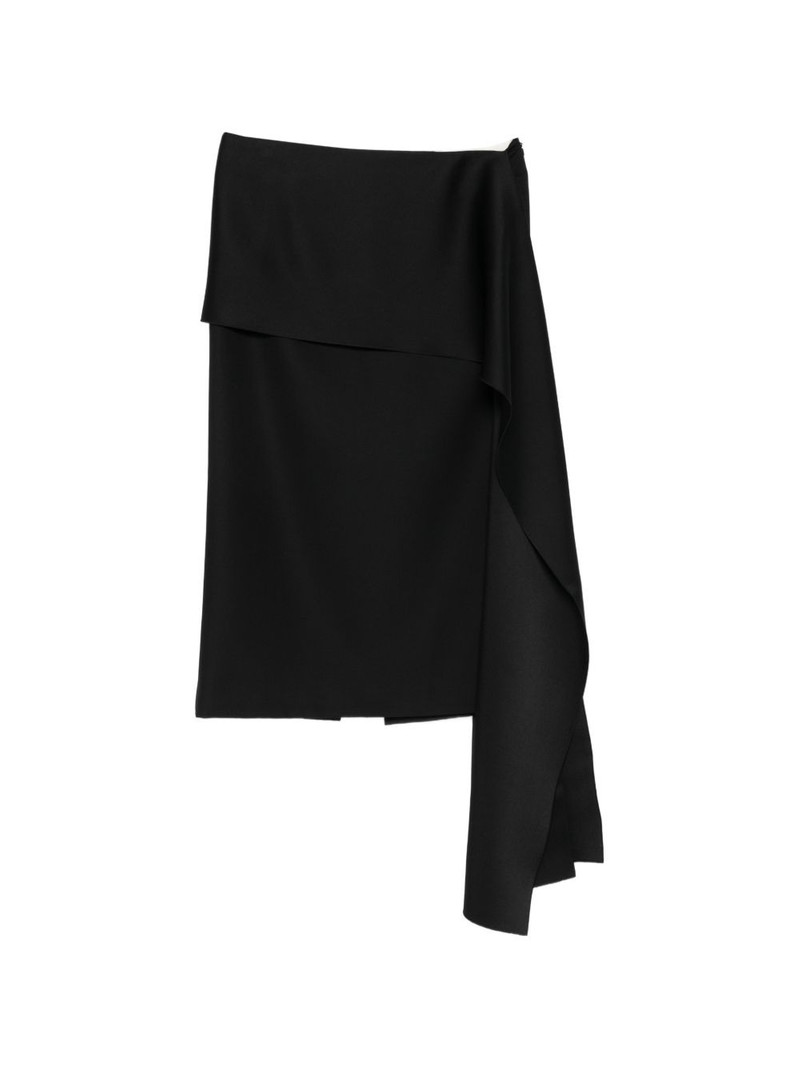 asymmetric-draped midi skirt 1
