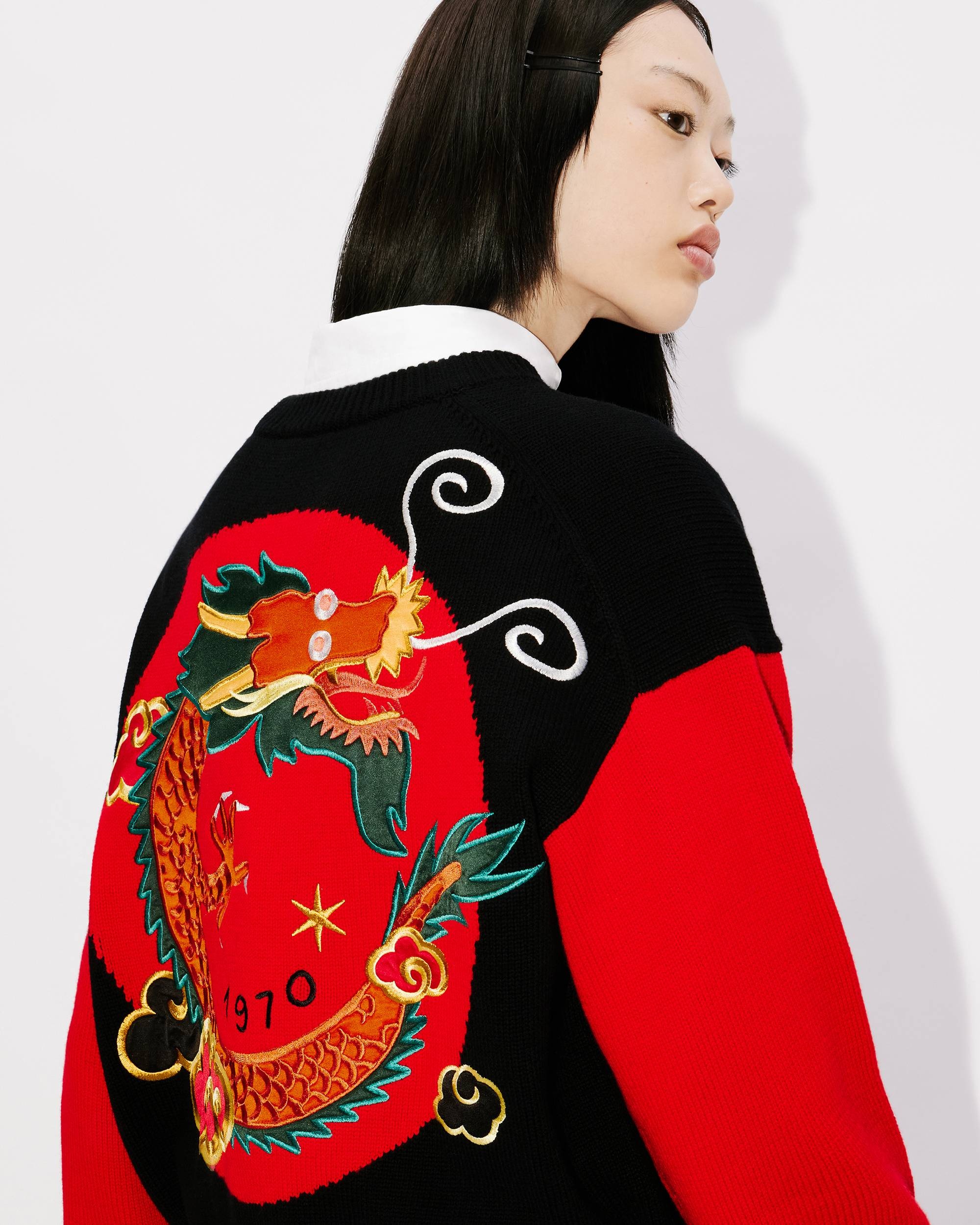 'Year of the Dragon' embroidered genderless jumper - 8