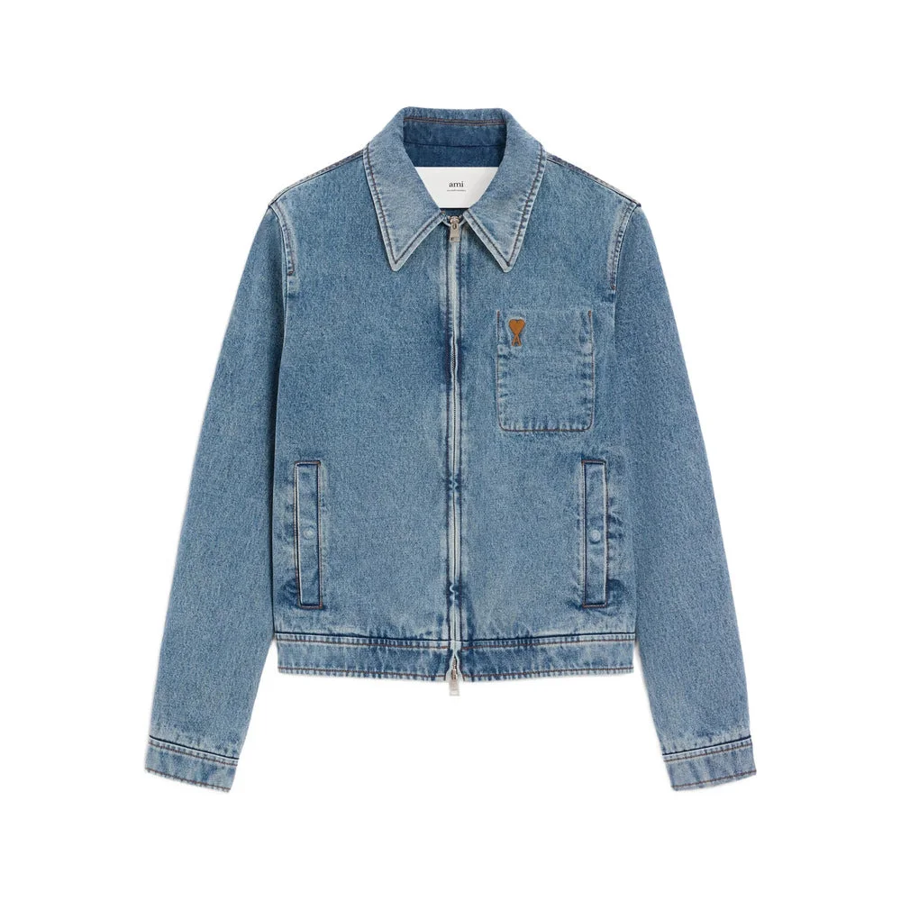 Ami Paris Blue Jackets - Denim Jackets Men - 1
