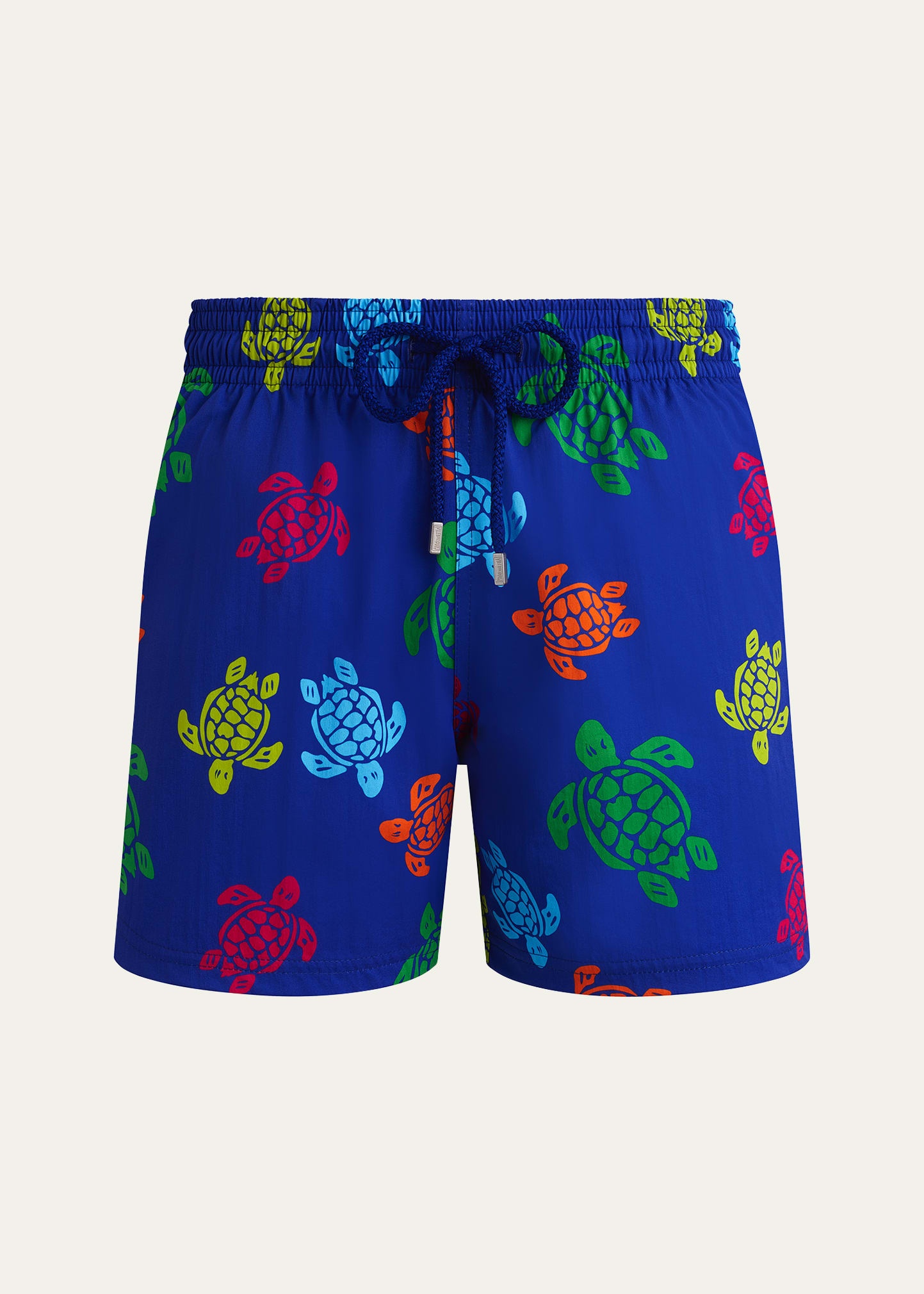 Men Stretch Multicolor Turtle Swim Trunks - 1