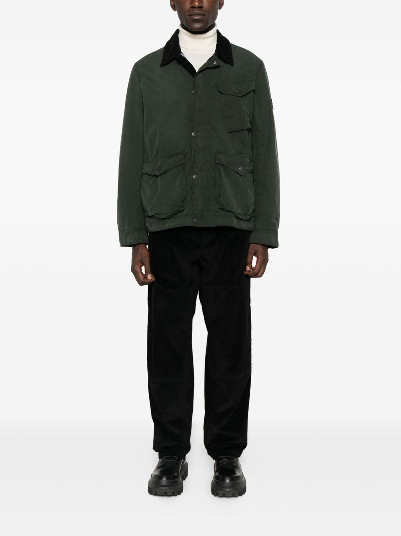 Barbour corduroy-collar flap-pocket jacket outlook