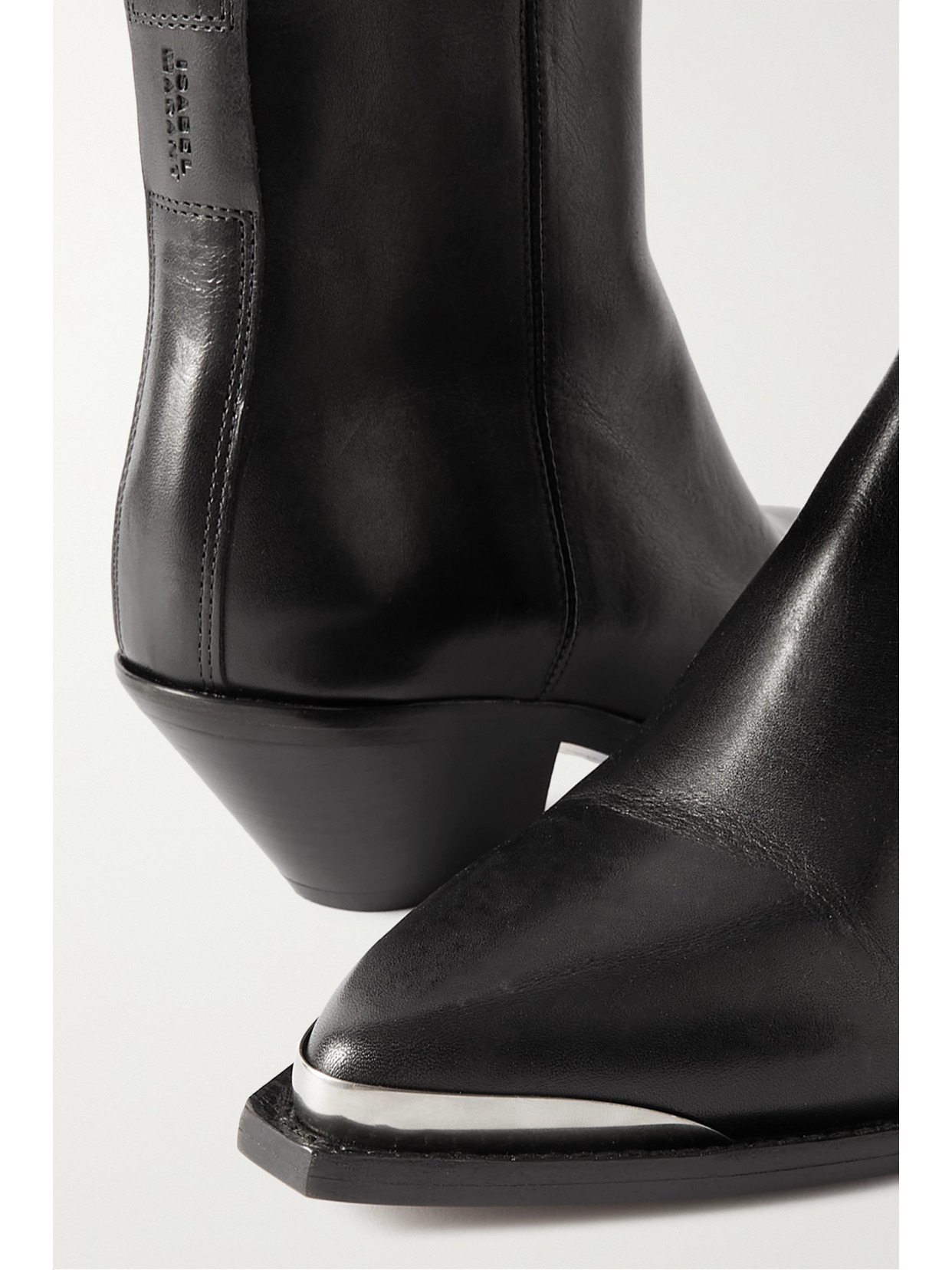 Adnae Embellished Leather Ankle Boots - 4