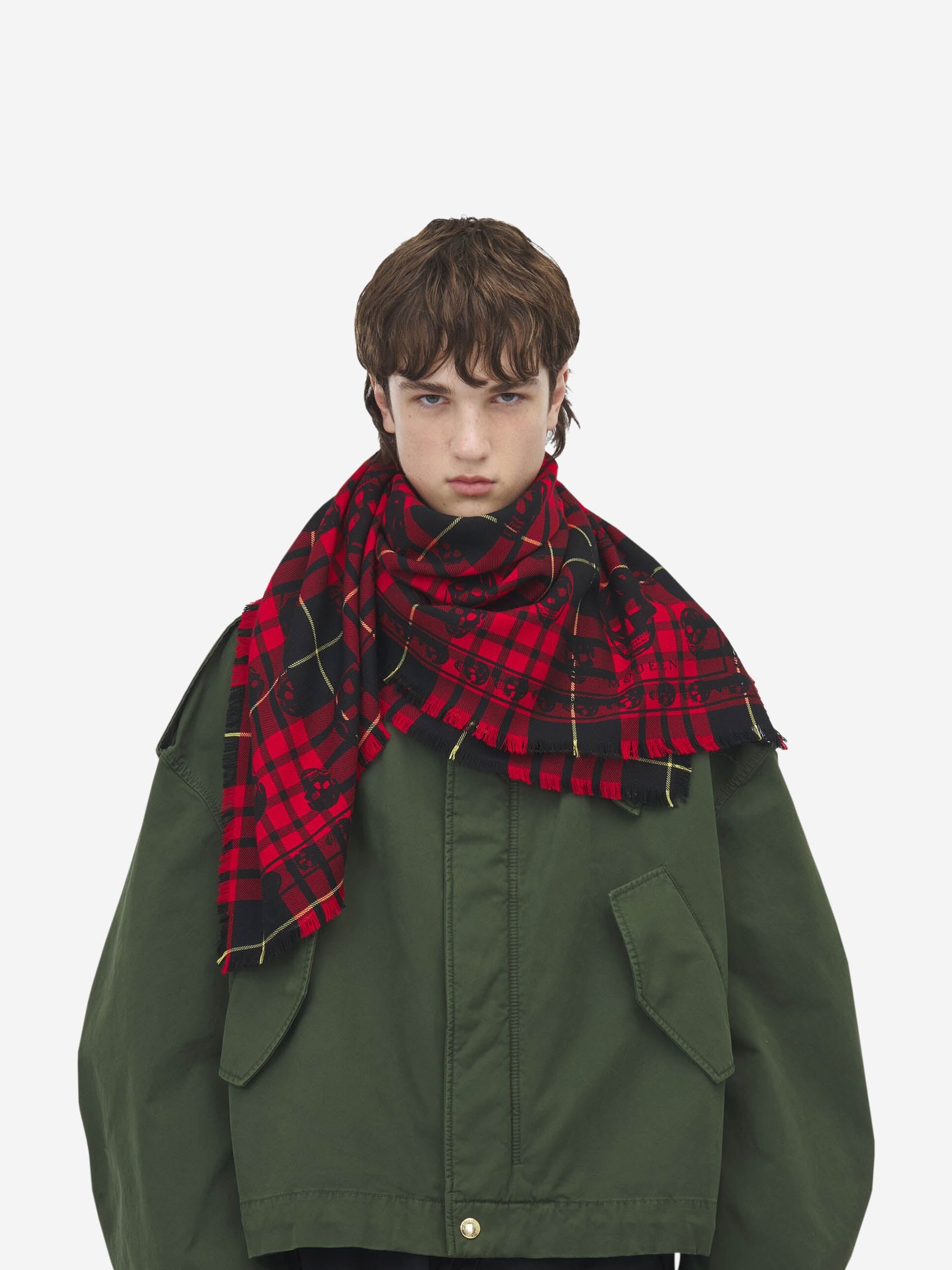 SKULL WOOL SCARF - 2