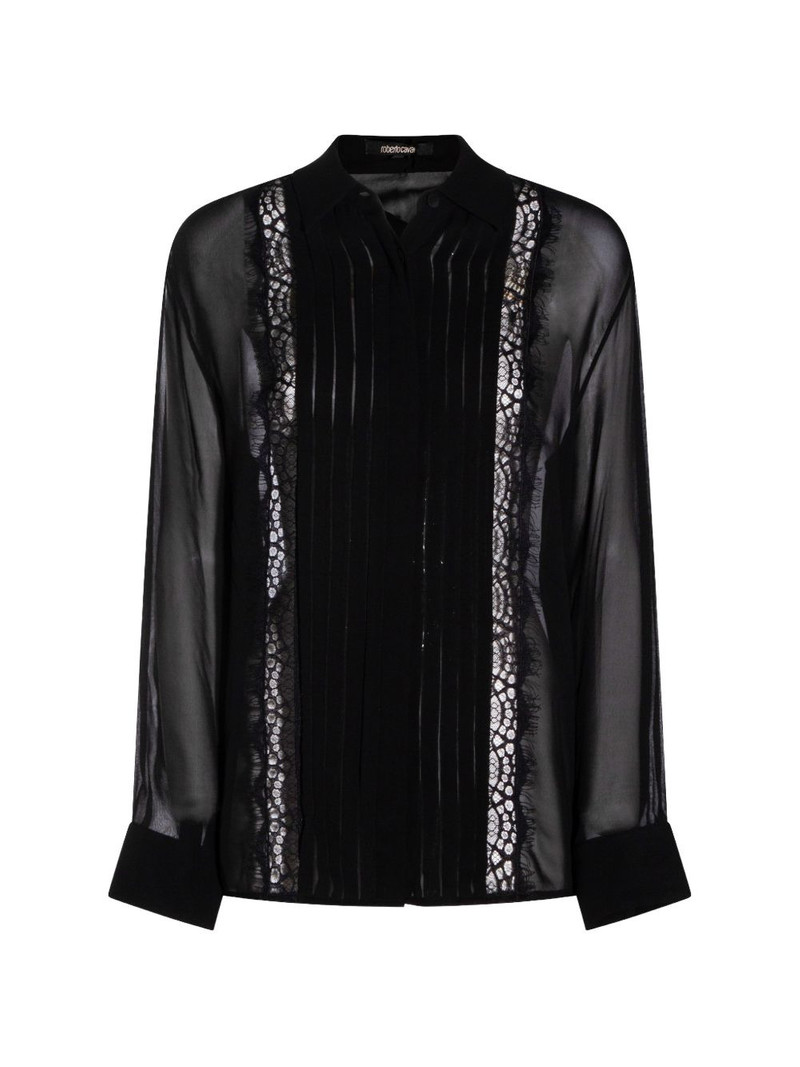 lace-panel blouse 1