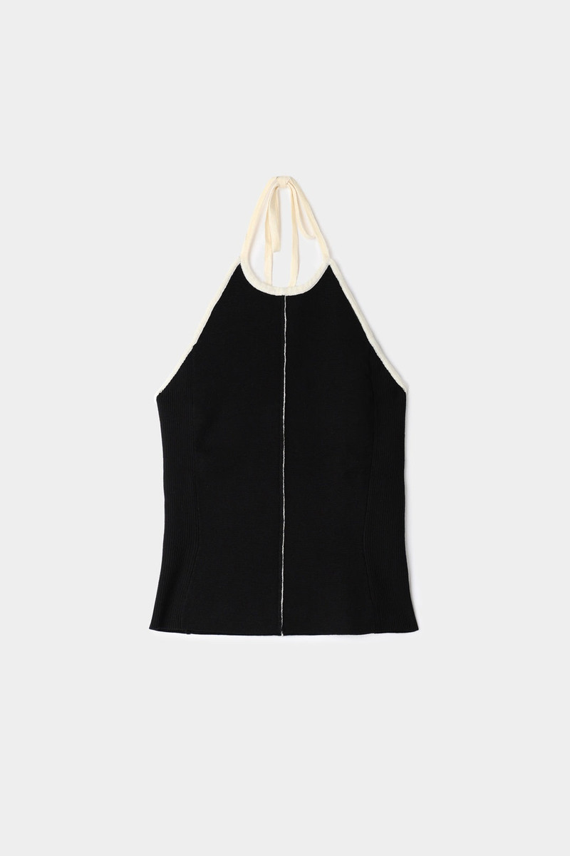 KNIT TANK TOP / black 1