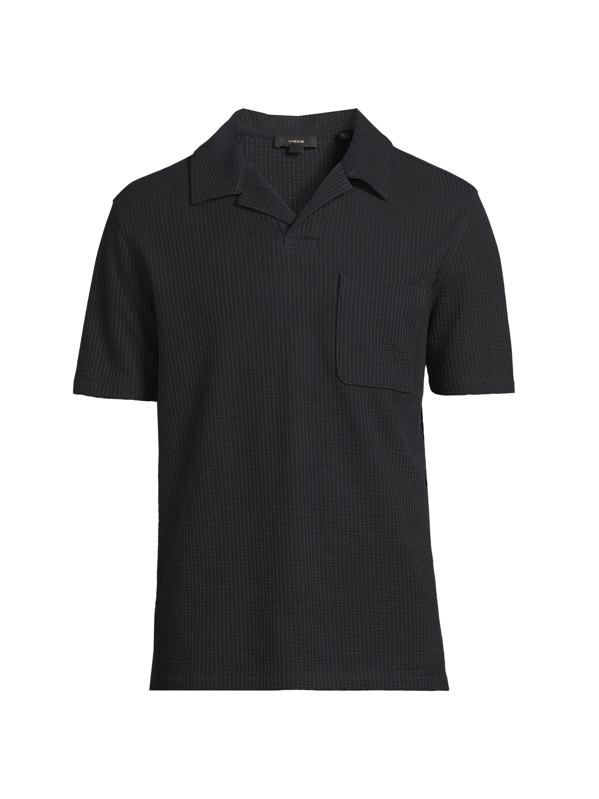 Men's Waffle-Knit Stretch-Cotton Polo Shirt - Coastal - 1