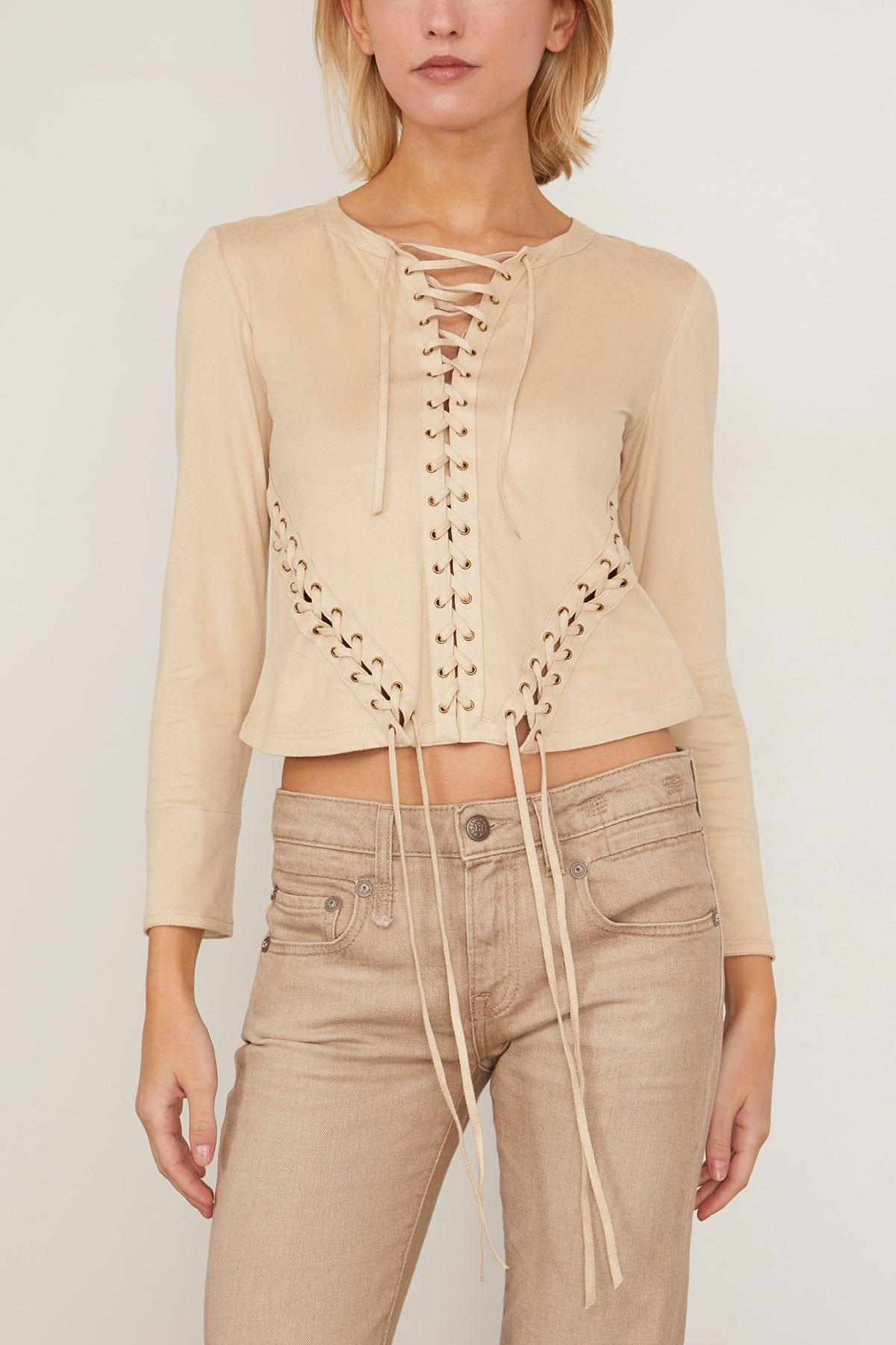 Seatle Long Sleeve Top in Ecru - 3