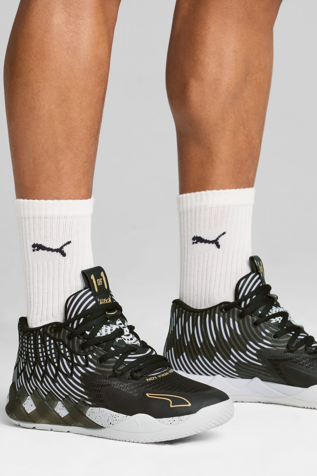 PUMA Lamelo Ball MB. 01 白黒ミスマッチ Puma Lamelo Ball MB 01 White Black Size 4.5 Brand New GS | eBay