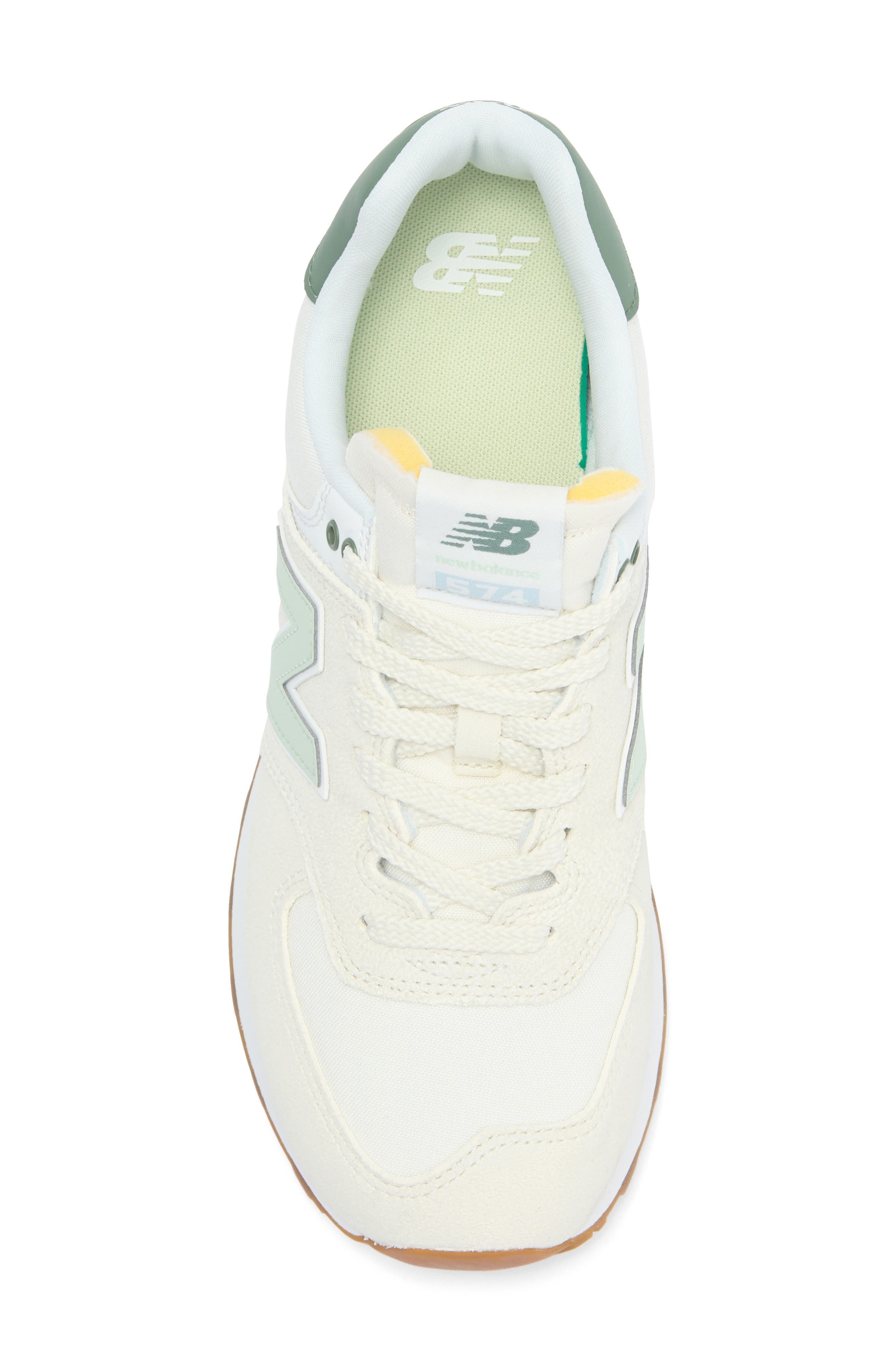 New Balance 574 Sneaker in Sea Salt/New Spruce at Nordstrom - 5