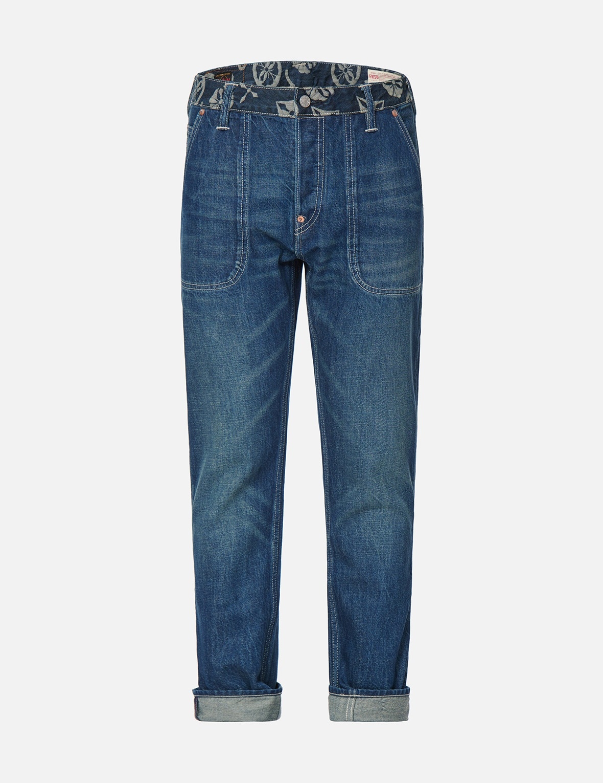 BRAND ELEMENTS JACQUARD WAISTBAND CARROT-FIT JEANS #2017 - 1