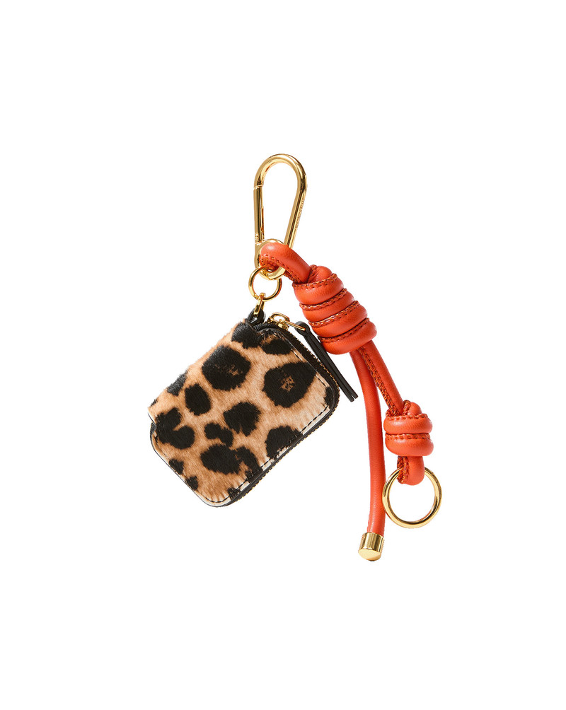 LEOPARD ZIP POUCH BAG CHARM 5