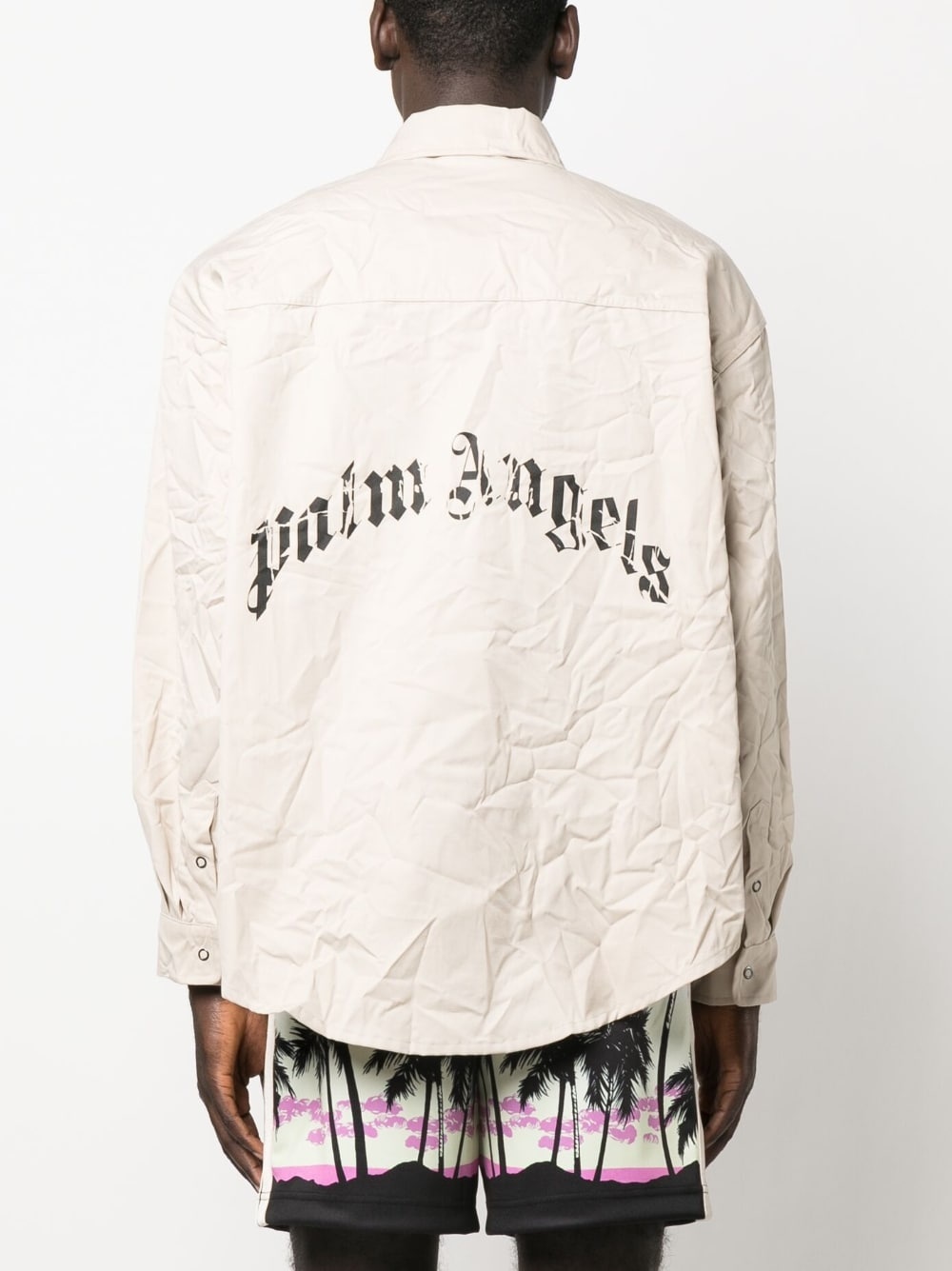logo-print long-sleeve shirt - 4