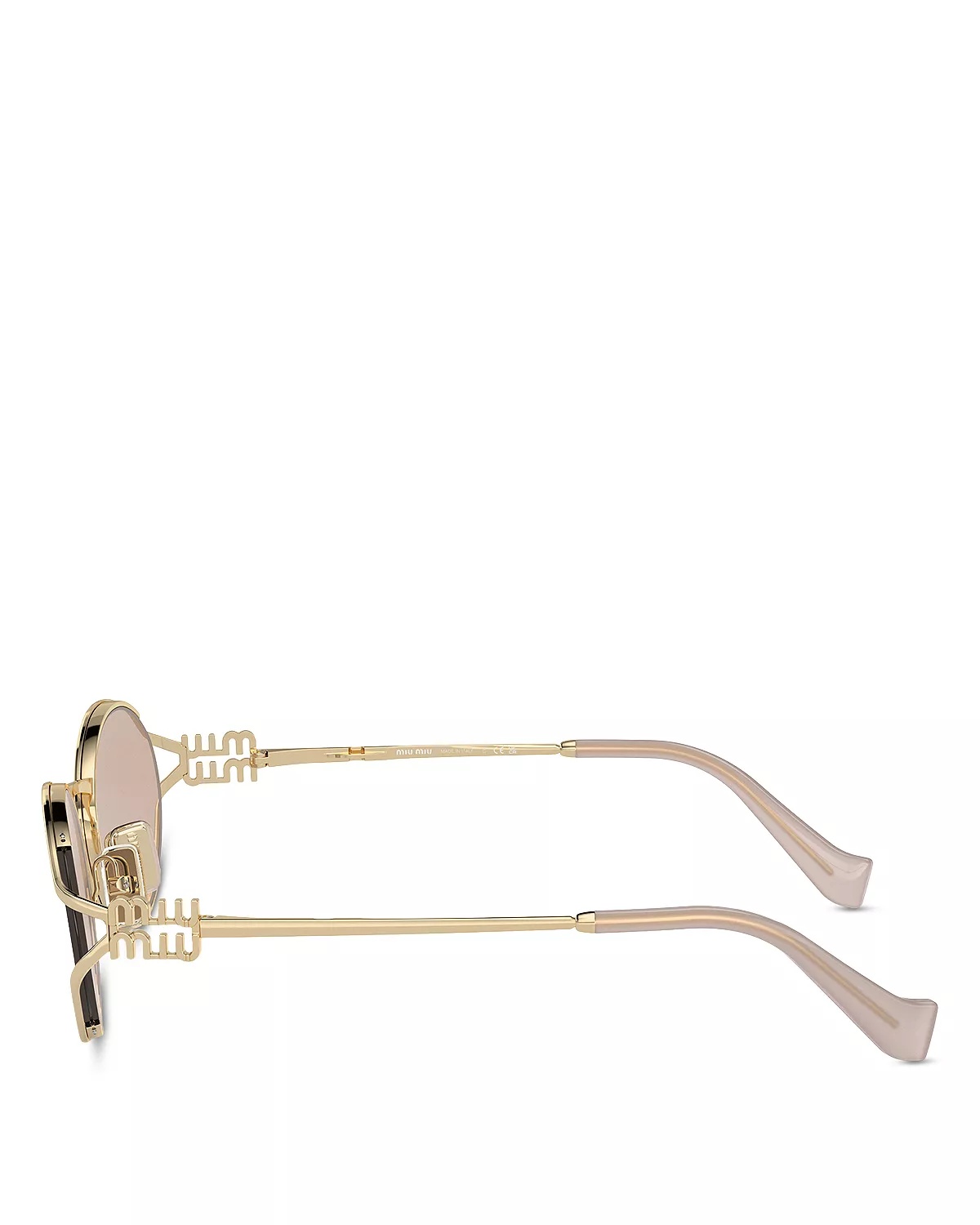 Metal Oval Sunglasses, 54mm - 4