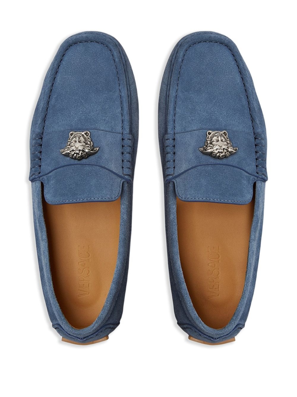 Medusa-plaque loafers - 3