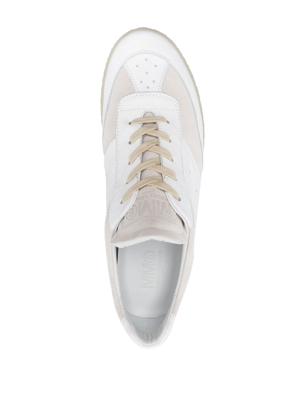 panelled low-top sneakers - 4