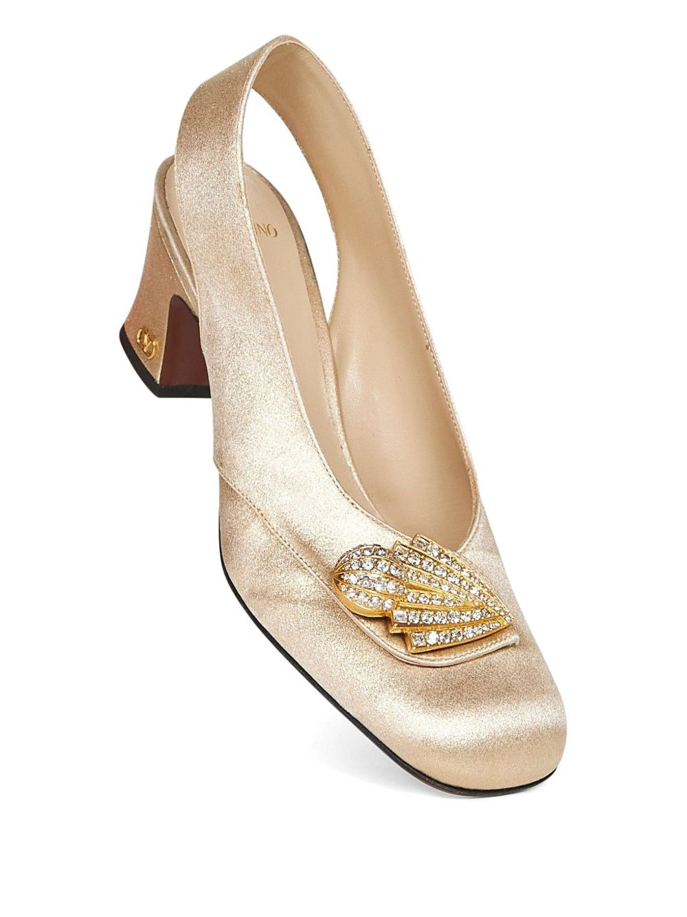 60mm Adamantine crystal-embellished slingback pumps - 4
