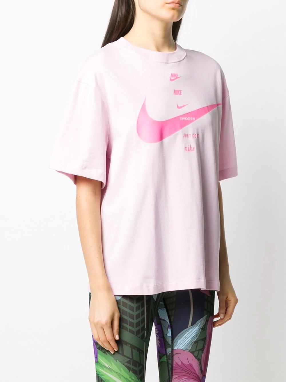 swoosh logo cotton T-shirt - 3