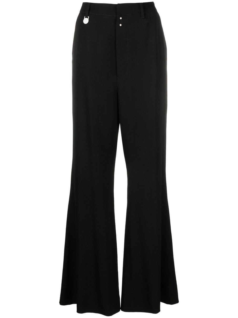 high-waisted flared trousers - 1