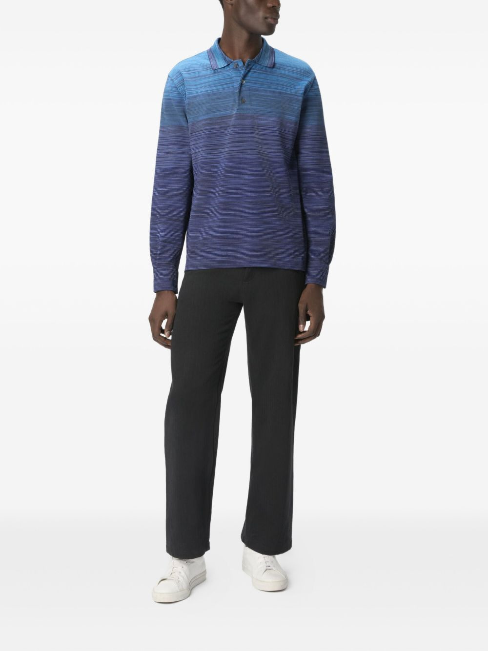 ombre-effect polo shirt - 2