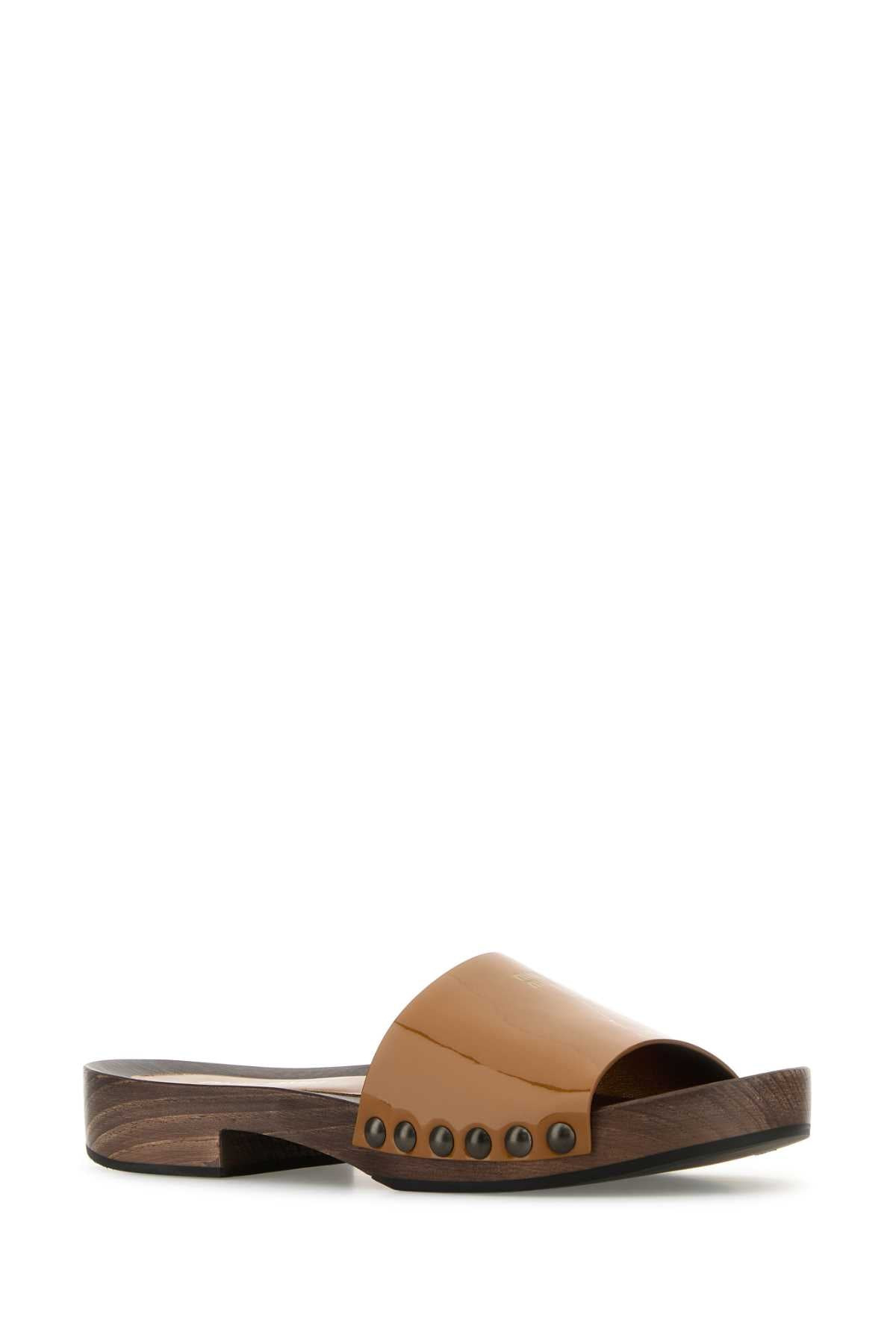 Miu Miu Women Camel Leather Clogs - 2