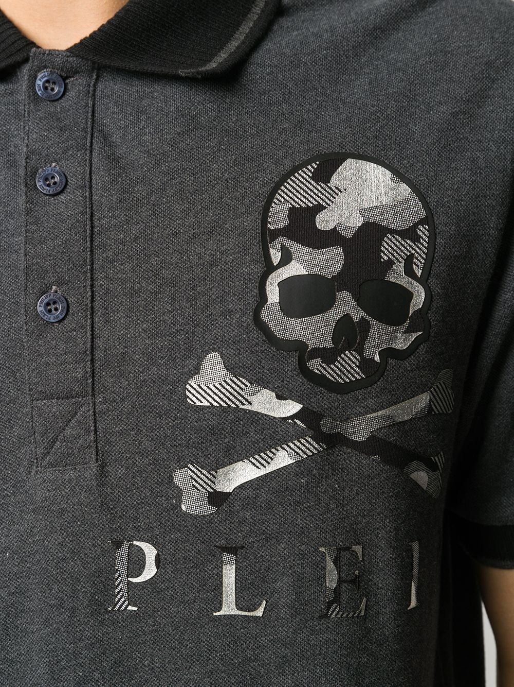 camouflage skull polo shirt - 5