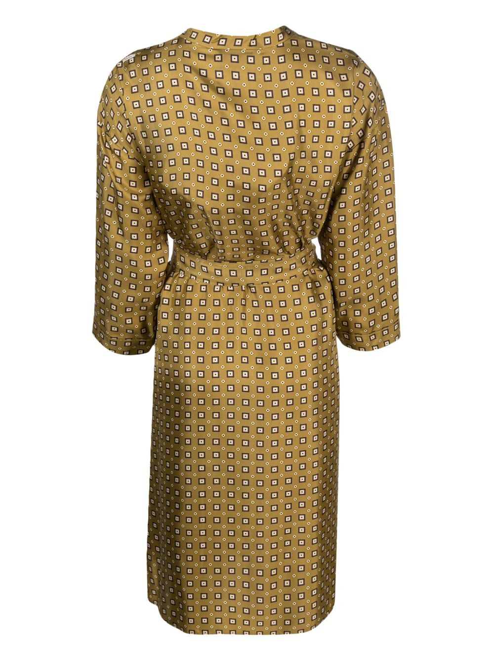 graphic-print silk dress - 2