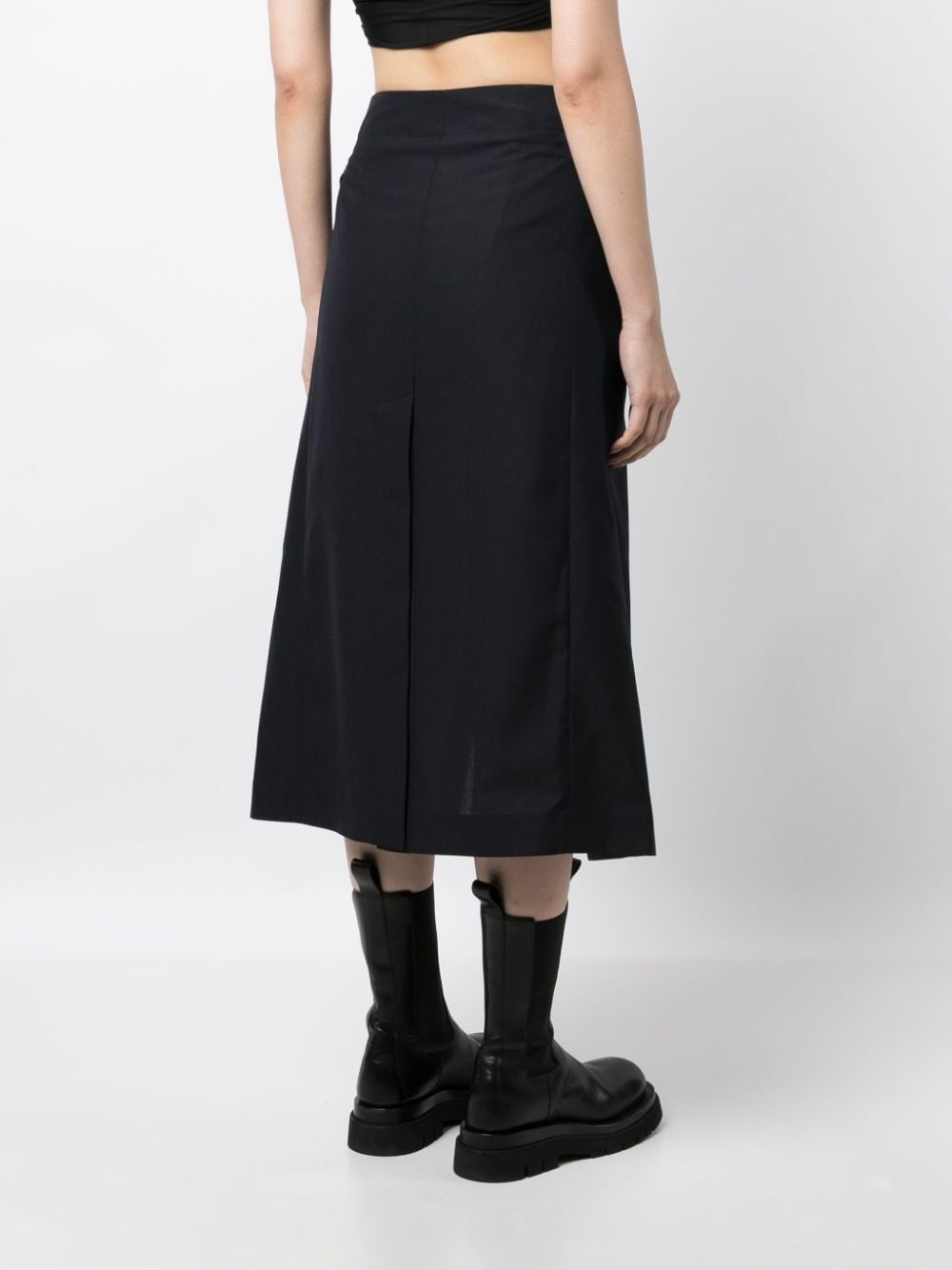 Suiting Mix layered midi skirt