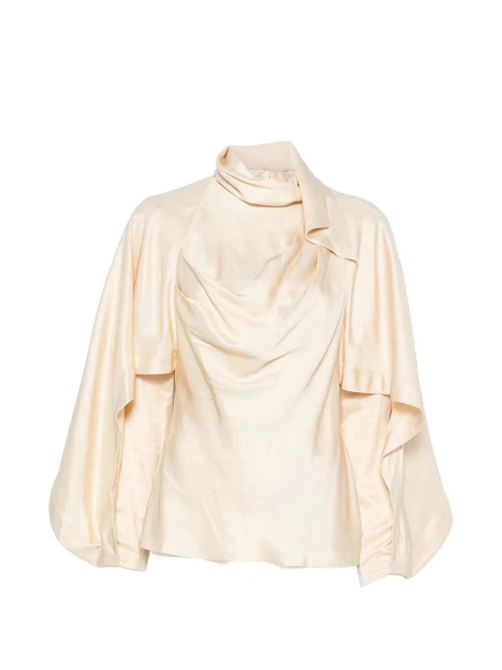Ascent draped pussy-bow blouse - 1