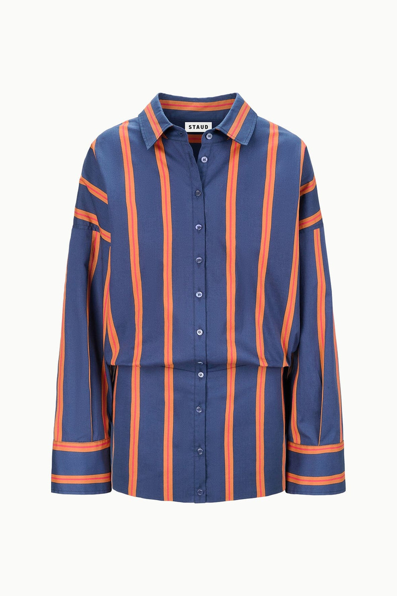 STAUD CYNTHIA DRESS RAILROAD STRIPE 1